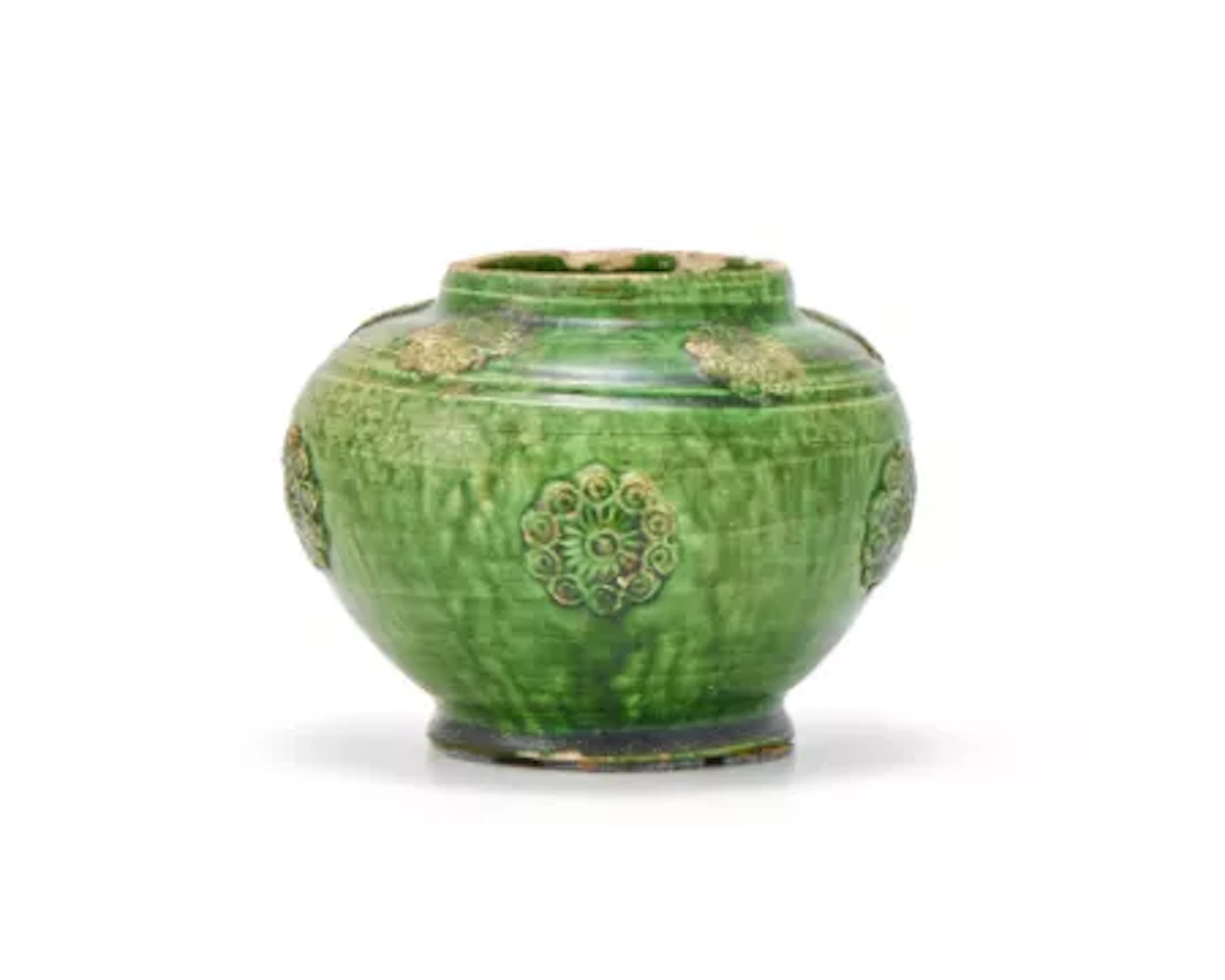 A Chinese small green glazed jar, Late Tang or Liao Dynasty