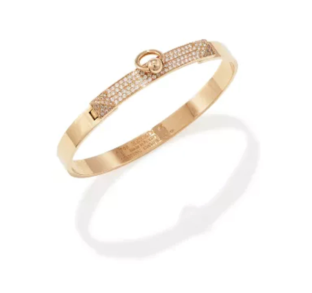 HERMÈS, A DIAMOND 'COLLIER DE CHIEN' BANGLE