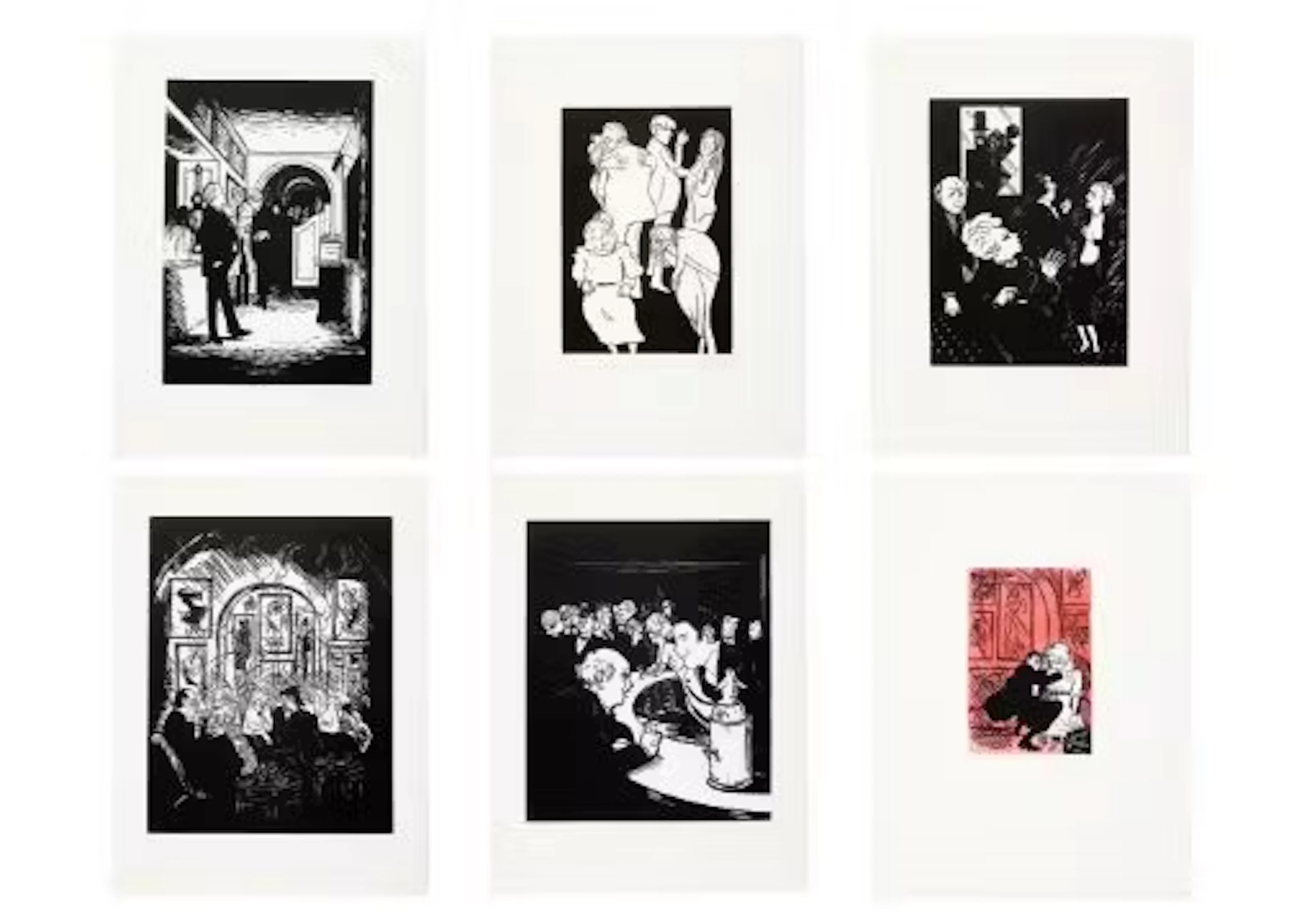 NICHOLAS GARLAND (BRITISH B. 1935), ANNABEL'S, 14 ORIGINAL LINO-CUTS