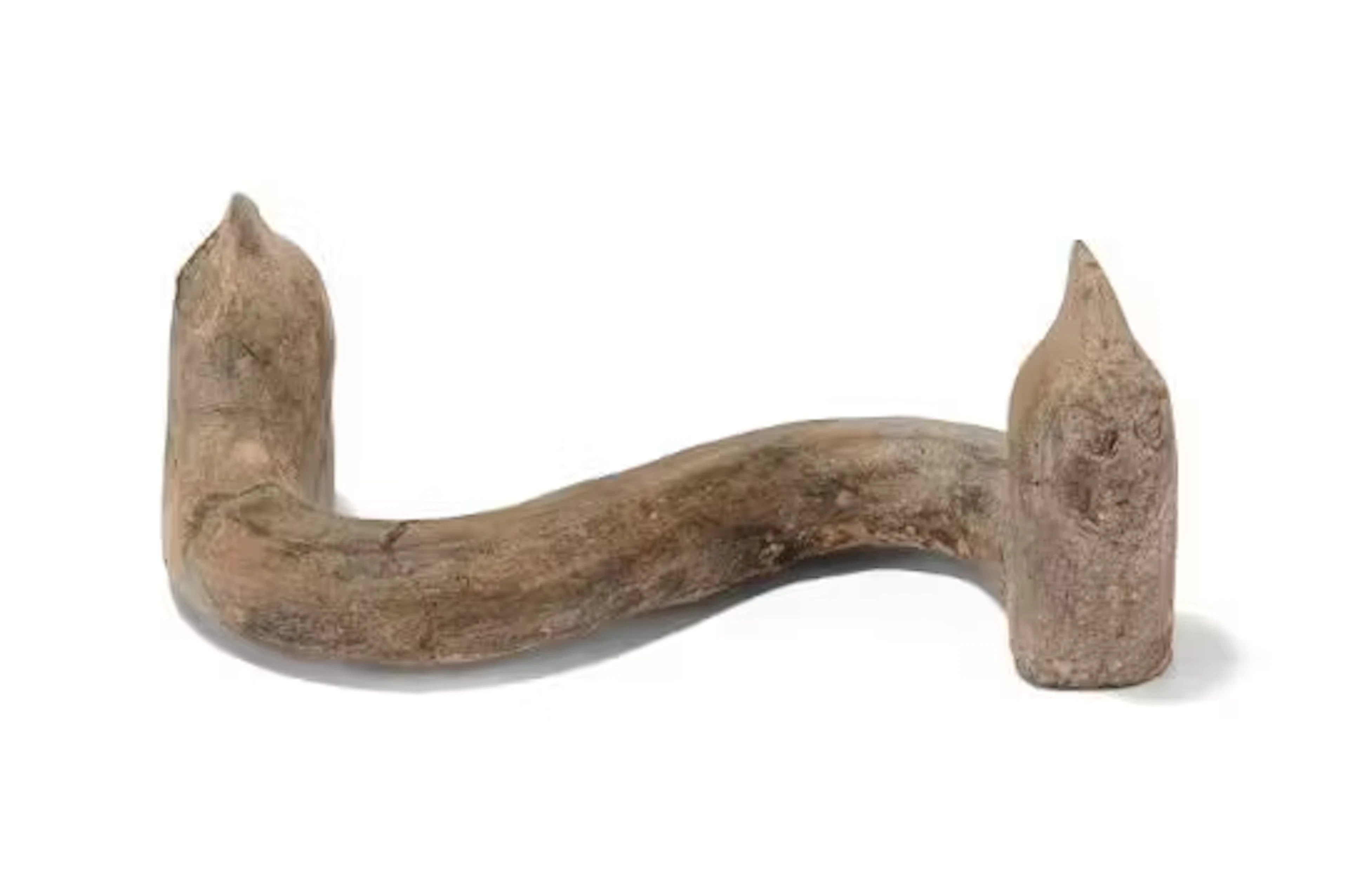 An unusual Chinese pottery model of a twin-headed snake