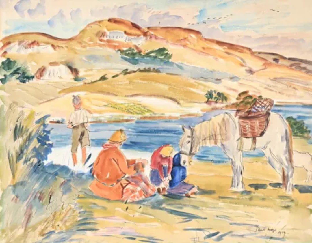 λ PAUL LUCIEN MAZE (FRENCH/BRITISH 1887-1979), HIGHLAND PICNIC, BLACK