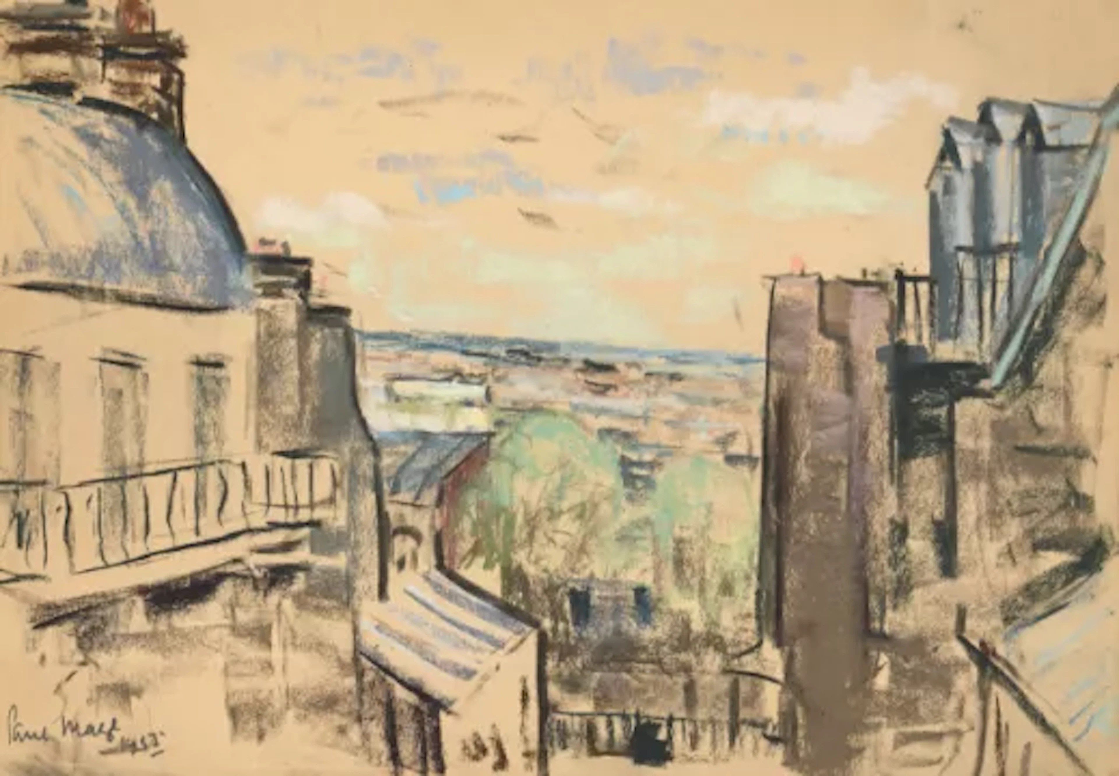 λ PAUL LUCIEN MAZE (FRENCH/BRITISH 1887-1979), VIEW FROM MONTMARTRE, PARIS