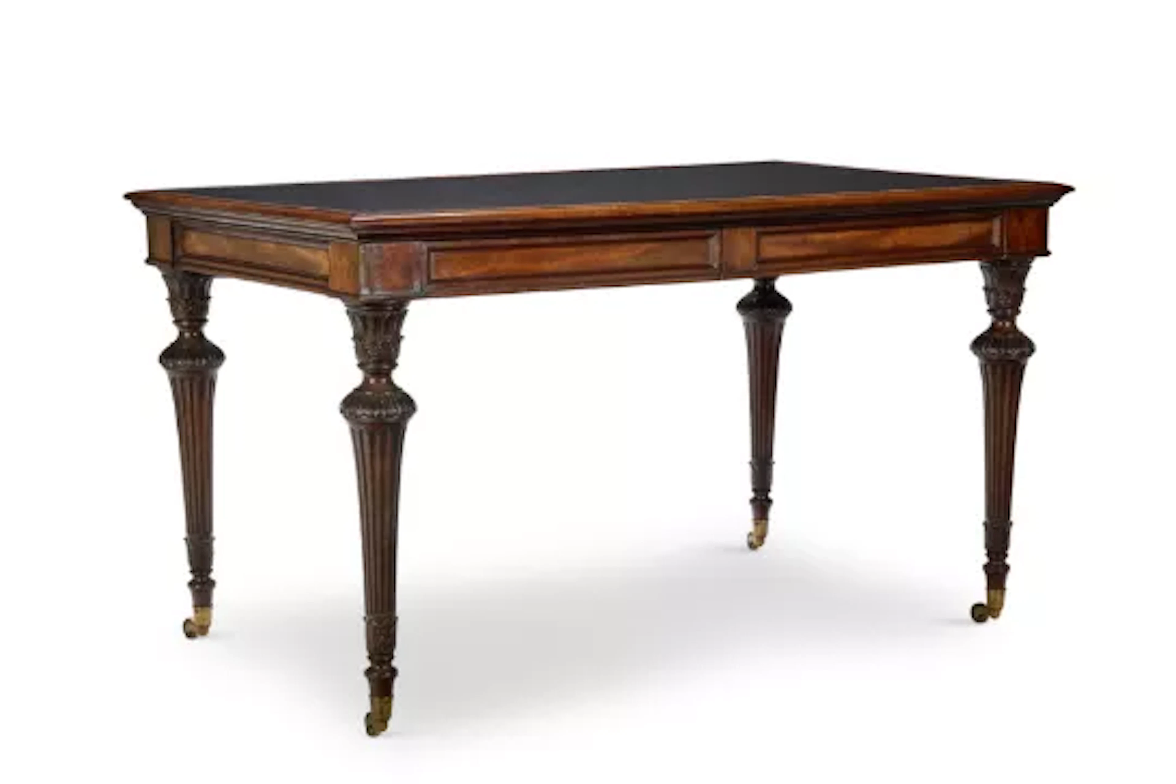 A REGENCY MAHOGANY AND BRONZED LIBRARY TABLE, EARLY 19TH CENTURY