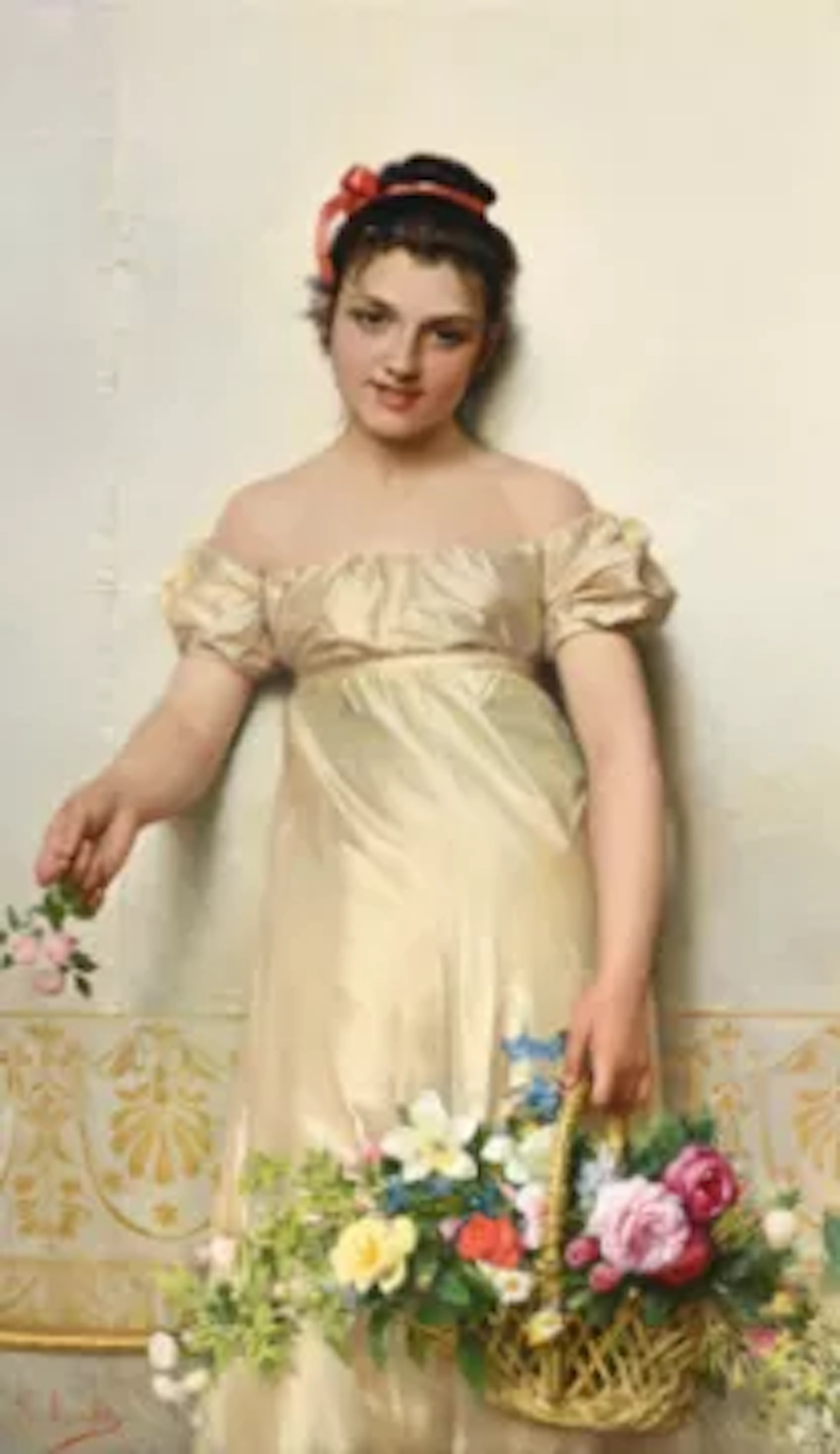 GIOVANNI BATTISTA COSTA (ITALIAN 1833-1893), THE YOUNG FLOWER GIRL