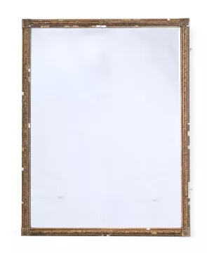 A LARGE GILT COMPOSITION MIRROR, IN REGENCY STYLE, 19TH CENTURY