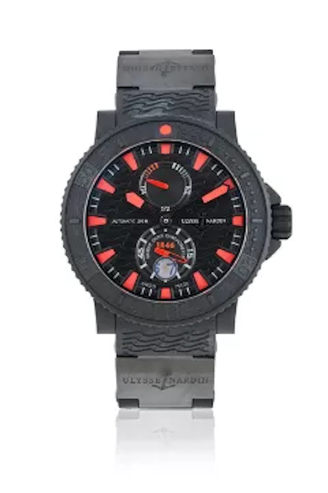 ULYSSE NARDIN, MARINE DIVER, REF. 263-92, A BLACK RUBBER COATED STAINLESS