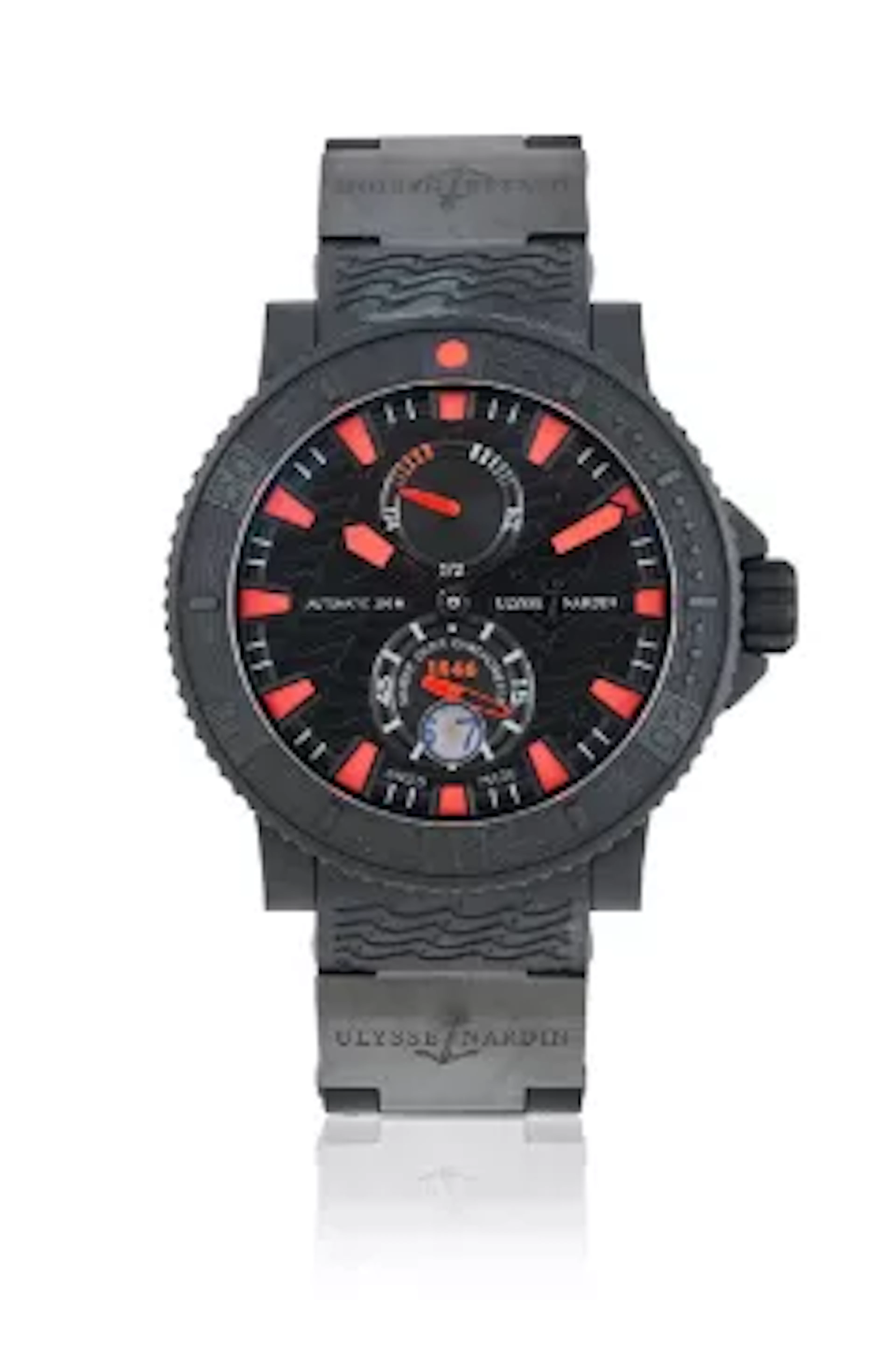 ULYSSE NARDIN, MARINE DIVER, REF. 263-92, A BLACK RUBBER COATED STAINLESS