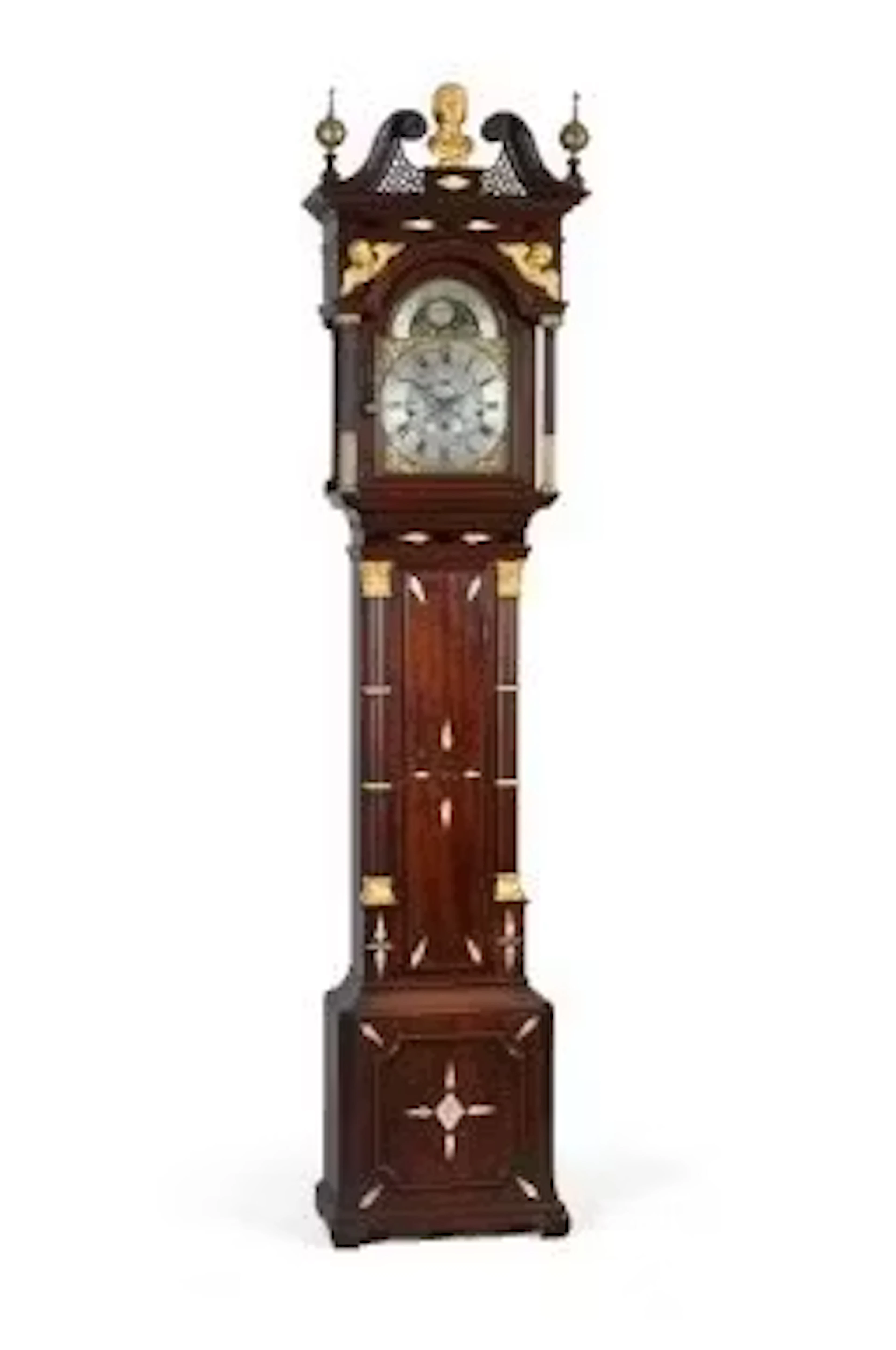 Y A FINE TORTOISESHELL AND MOTHER-OF-PEARL INLAID 'RED WALNUT' MUSICAL