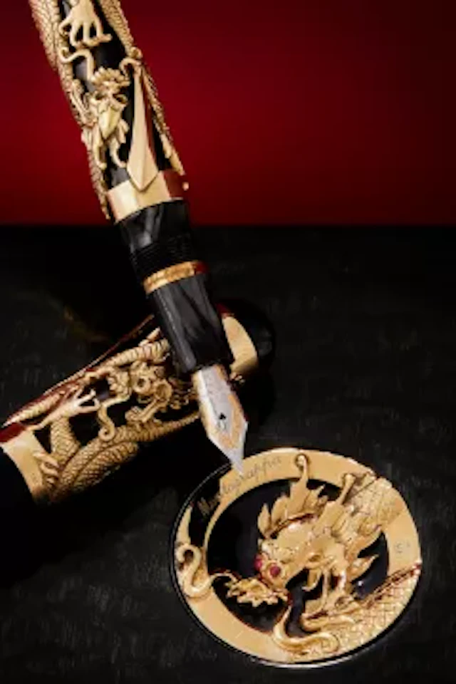 MONTEGRAPPA, THE DRAGON, A LIMITED EDITION 18 CARAT GOLD AND BLACK