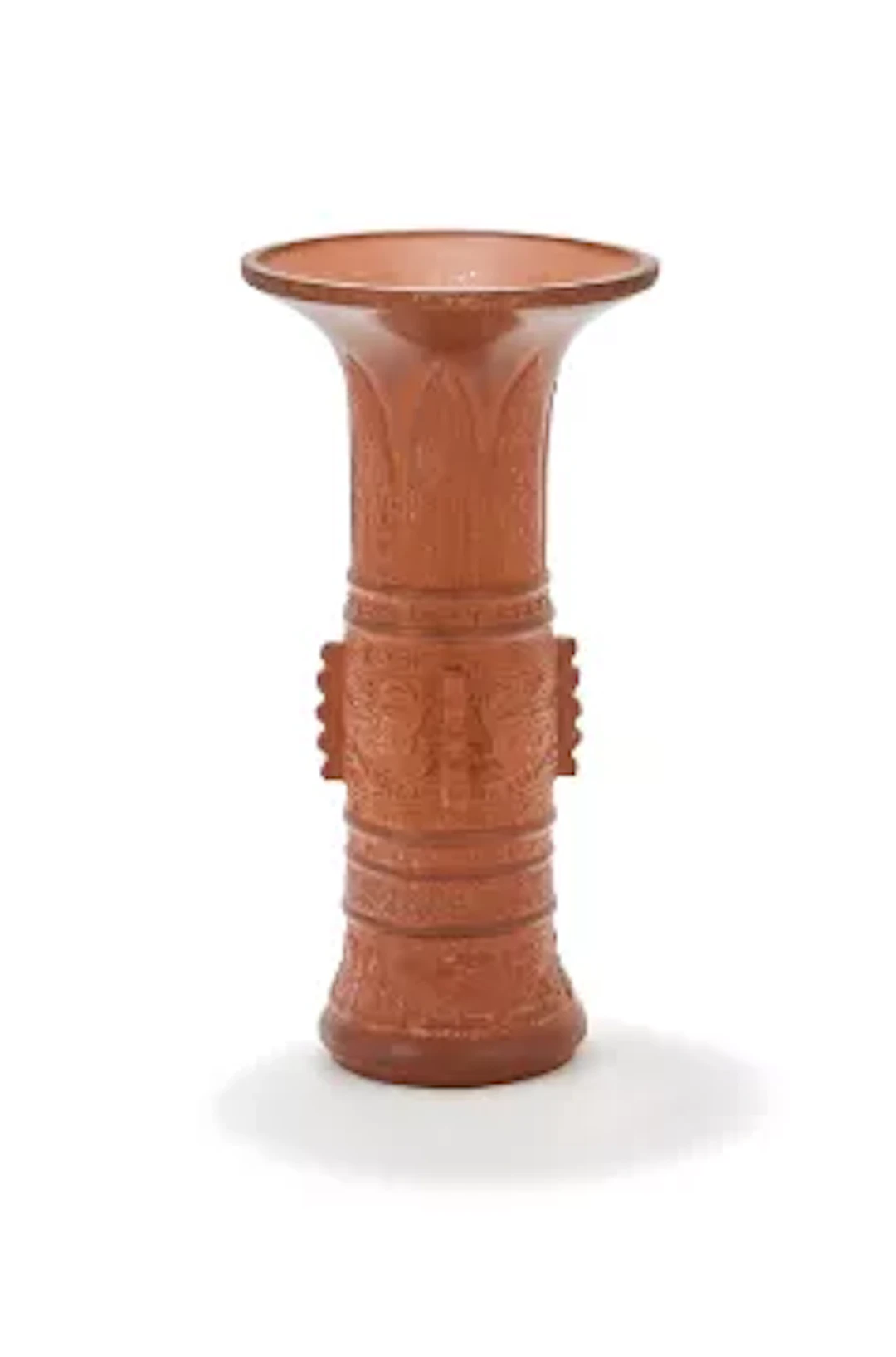A Chinese yixing gu-formed vase, 19th century
