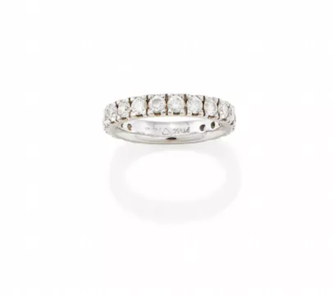 A DIAMOND BAND RING