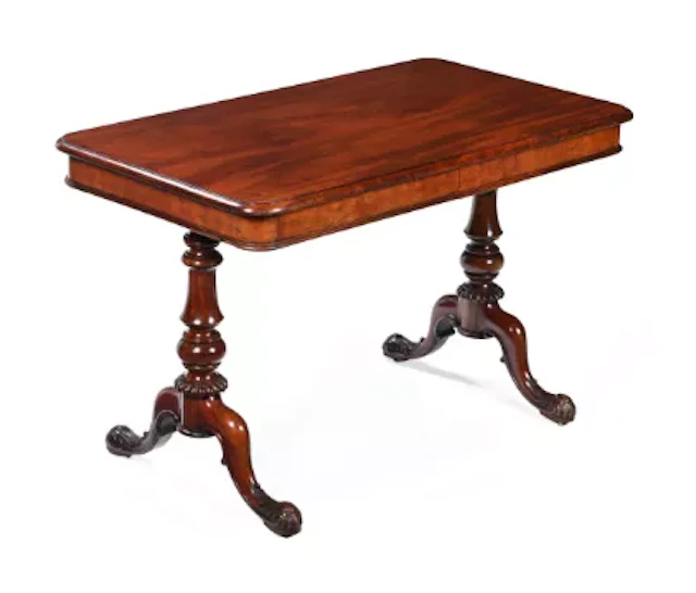 A GEORGE IV MAHOGANY LIBRARY CENTRE TABLE, BY GILLOWS, CIRCA 1825