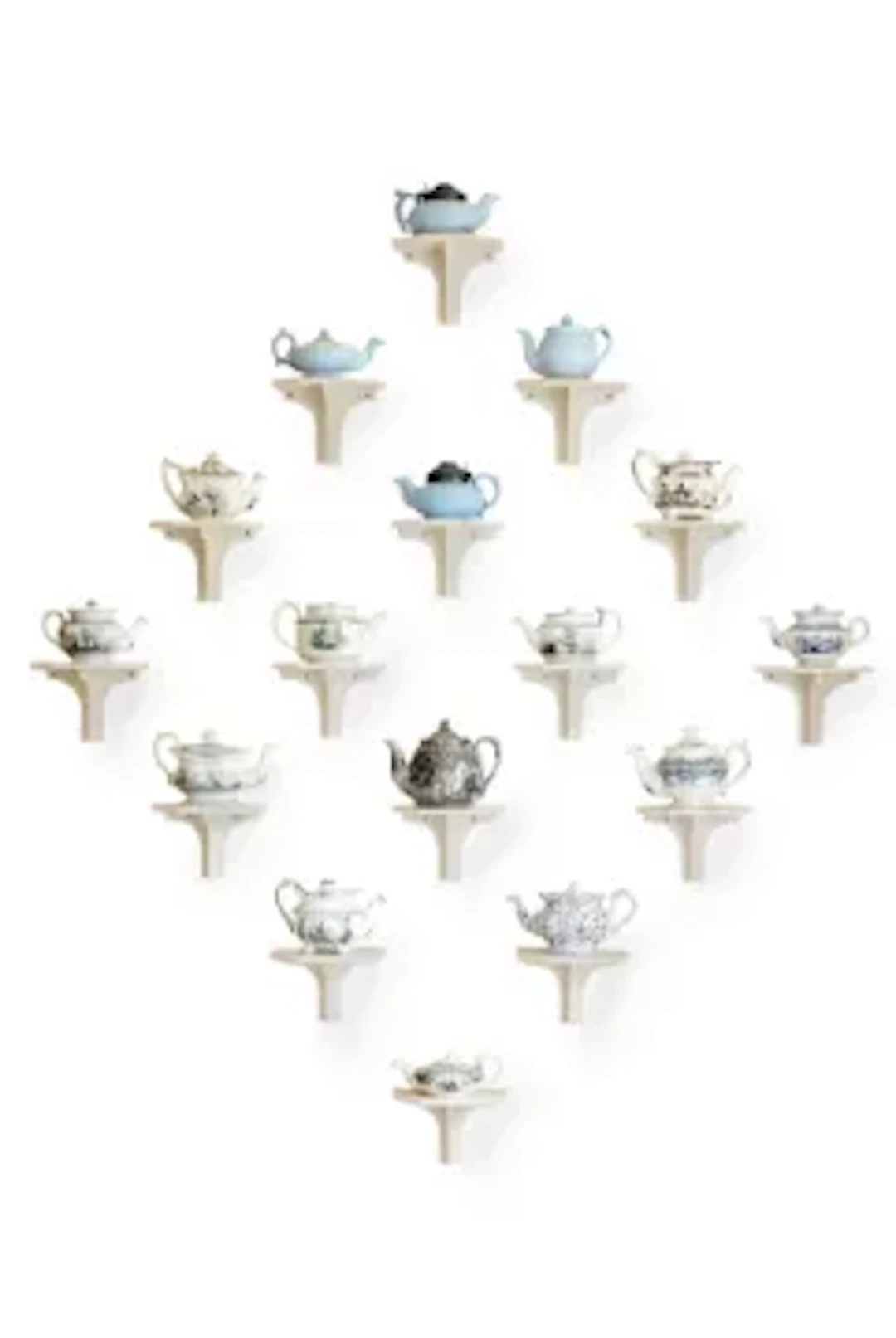 A COLLECTION OF MOSTLY STAFFORDSHIRE PRINTED SMALL TEAPOTS AND COVERS