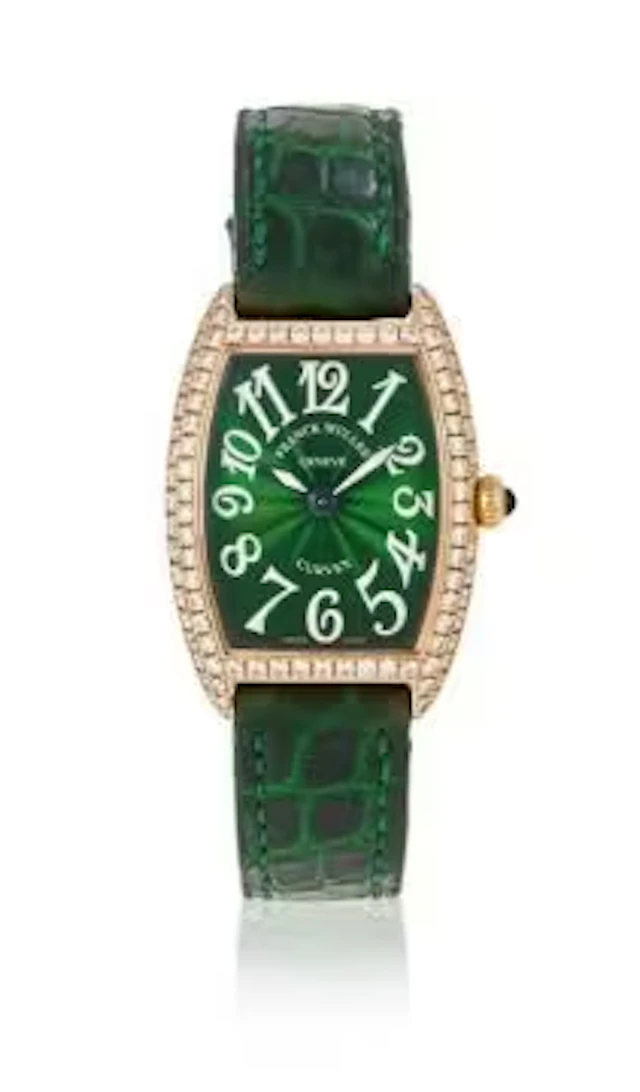 Y FRANCK MULLER, CINTREE CURVEX, REF. 1752 QZ D, A LADY'S 18 CARAT