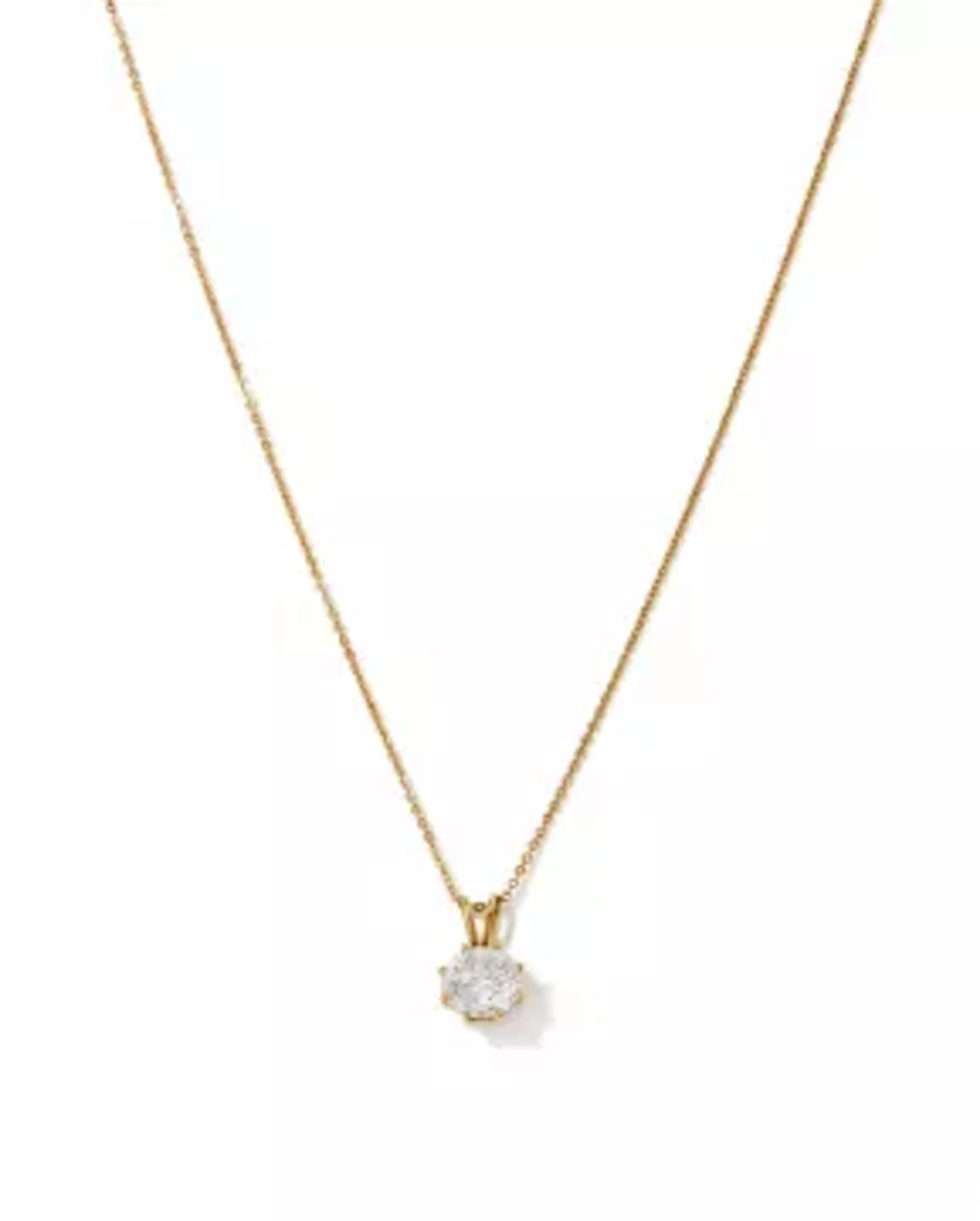 A DIAMOND SINGLE STONE PENDANT