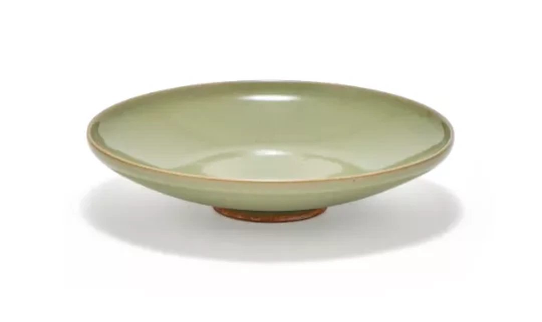 A large Chinese celadon dish