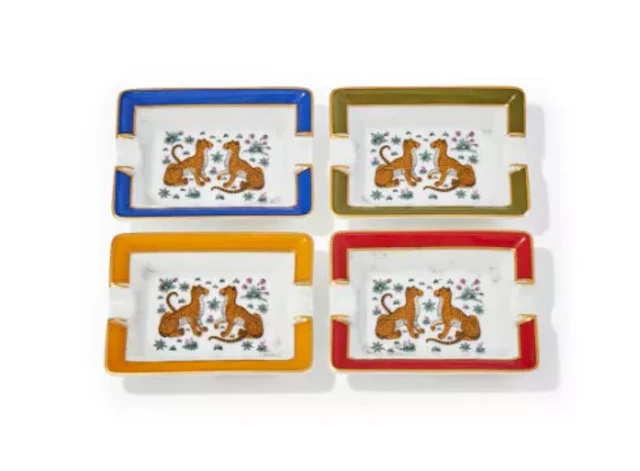 HERMÈS, A SET OF FOUR PORCELAIN VIDE POCHES, LATE 20TH CENTURY