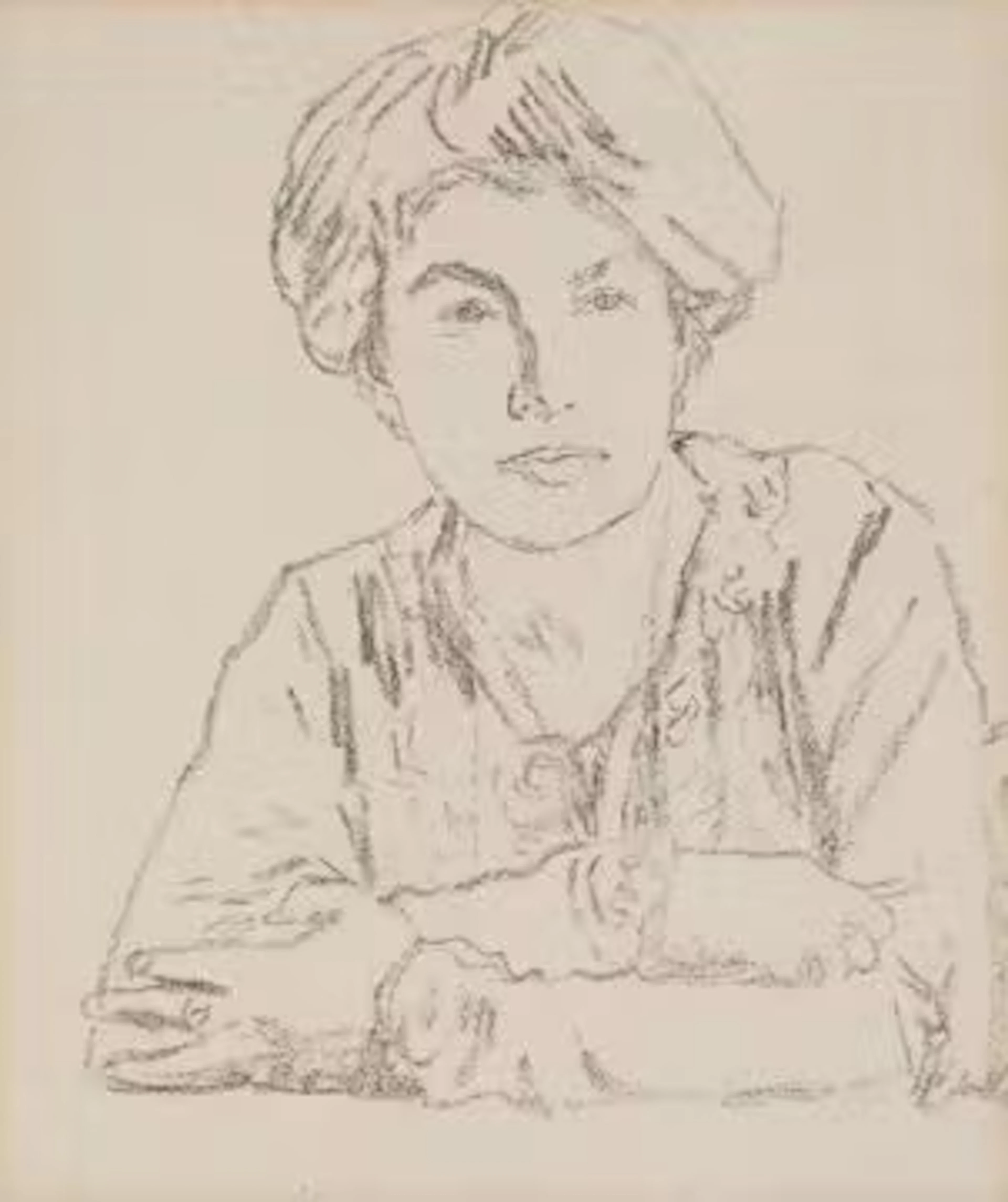 GWEN JOHN (BRITISH 1876-1939), PORTRAIT OF A LADY WITH FOLDED ARMS