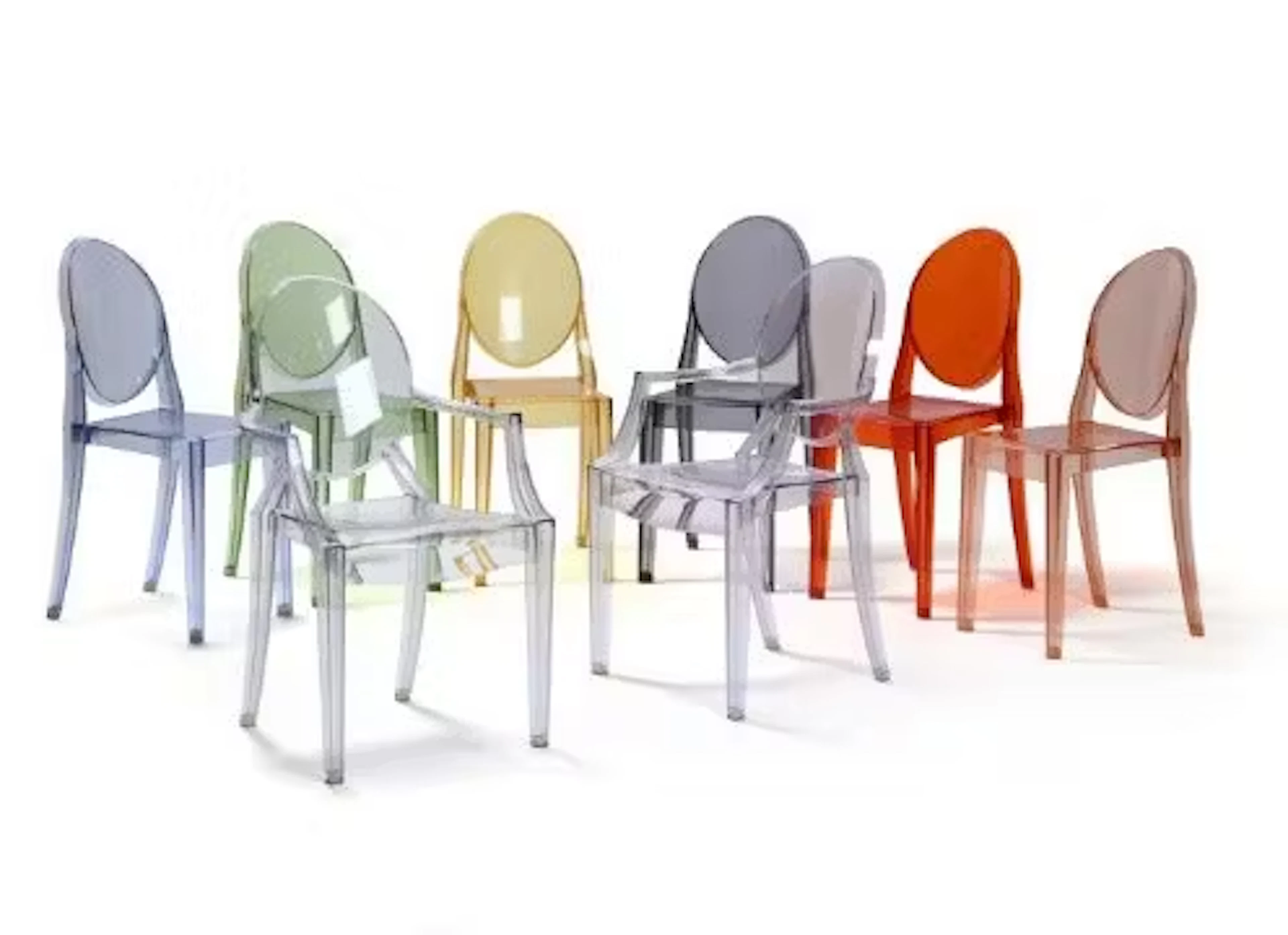 PHILIPPE STARCK (FRENCH, B.1949), EIGHT 'VICTORIA GHOST' CHAIRS; DESIGNED 2002