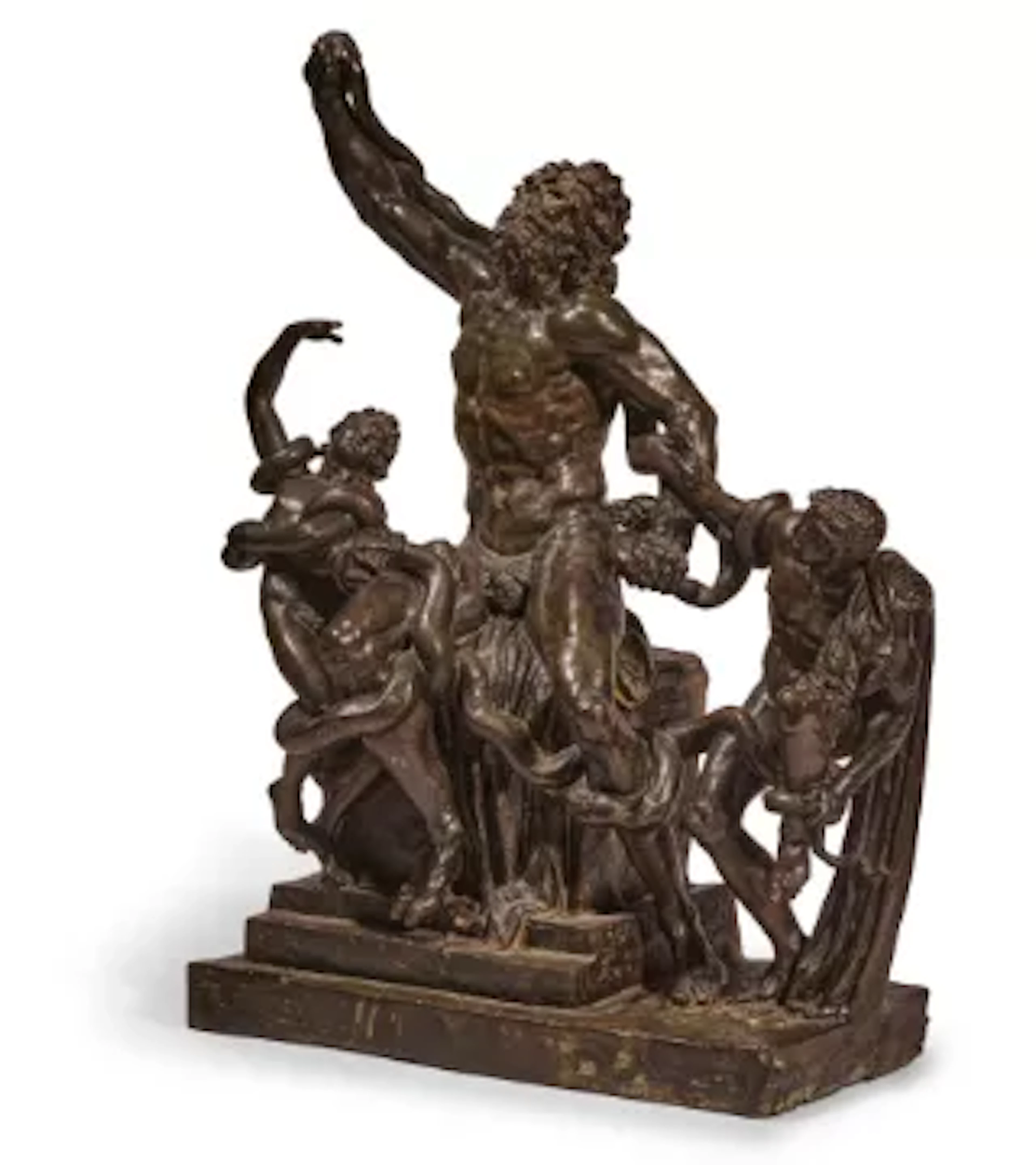 AFTER, THE ANTIQUE, A BRONZE FIGURAL GROUP OF LAOCOON