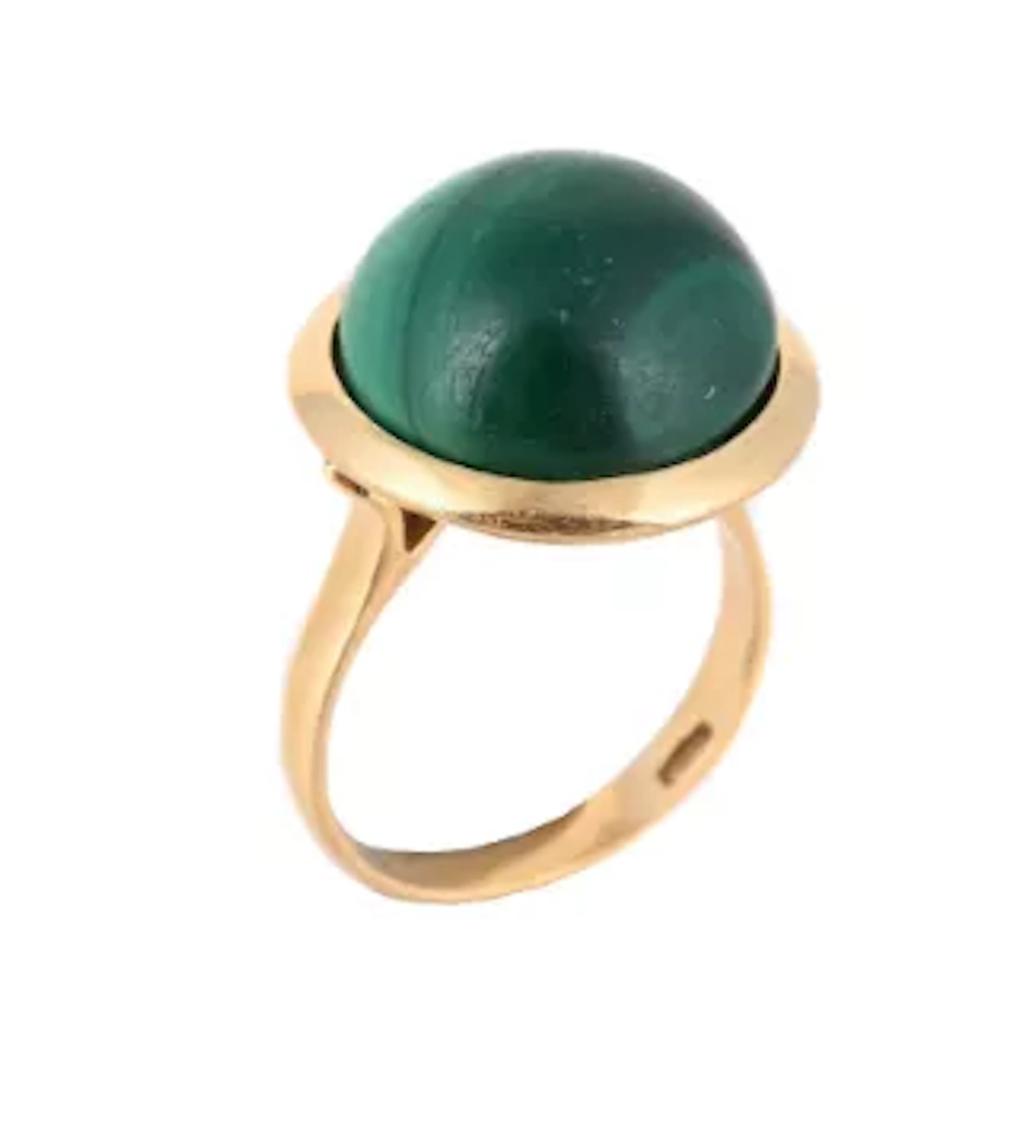 A MALACHITE DRESS RING