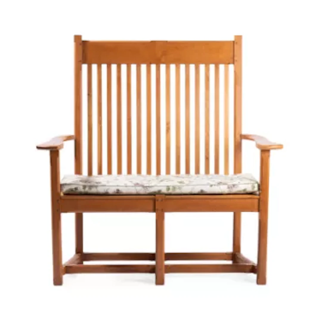 AN ASH TWO SEAT WINDSOR SETTLE IN ARTS & CRAFTS STYLE, MODERN