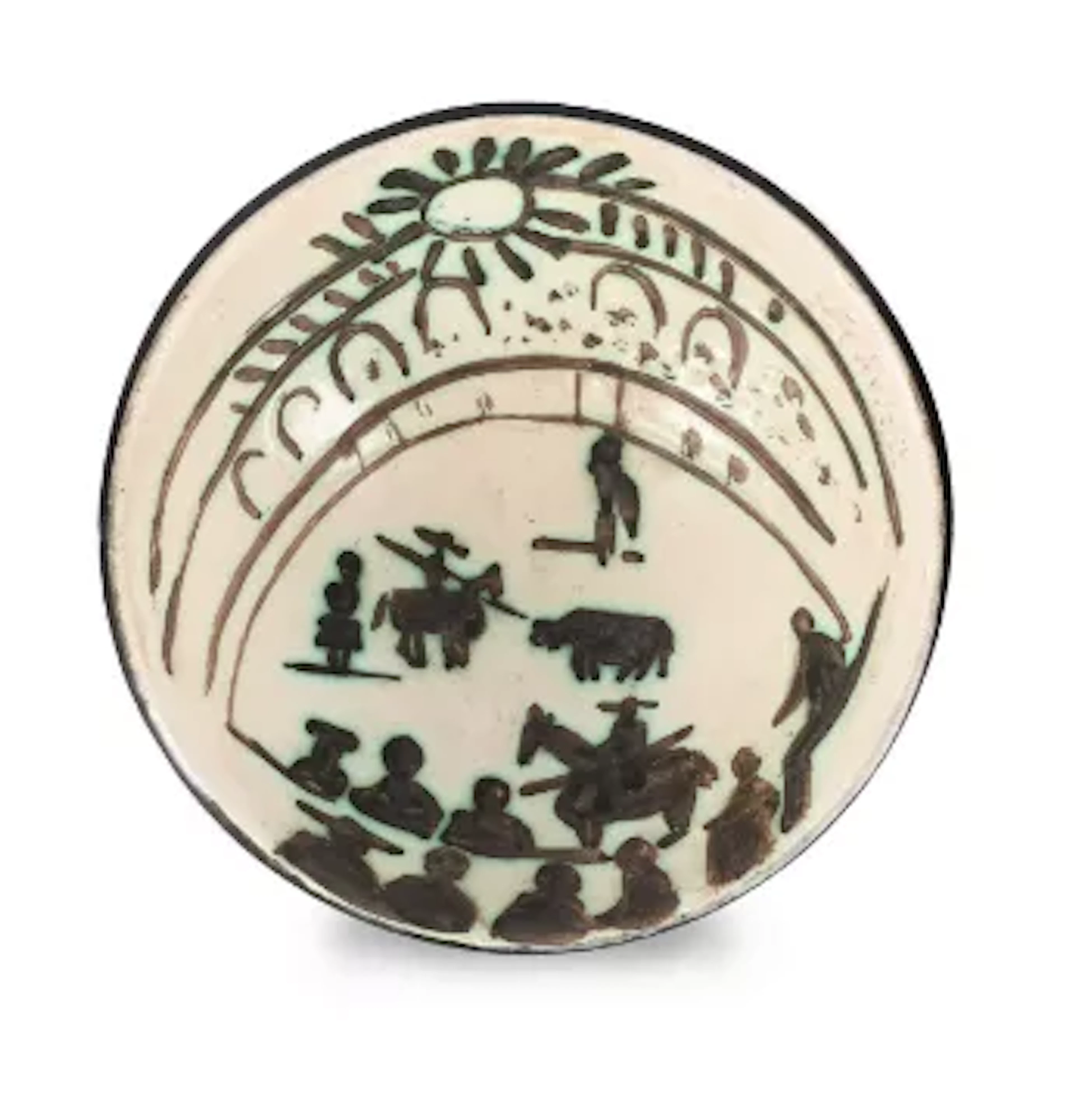 λ PABLO PICASSO (SPANISH, 1881-1973), SCÈNE DE TAUROMACHIE BOWL (A.R.238)