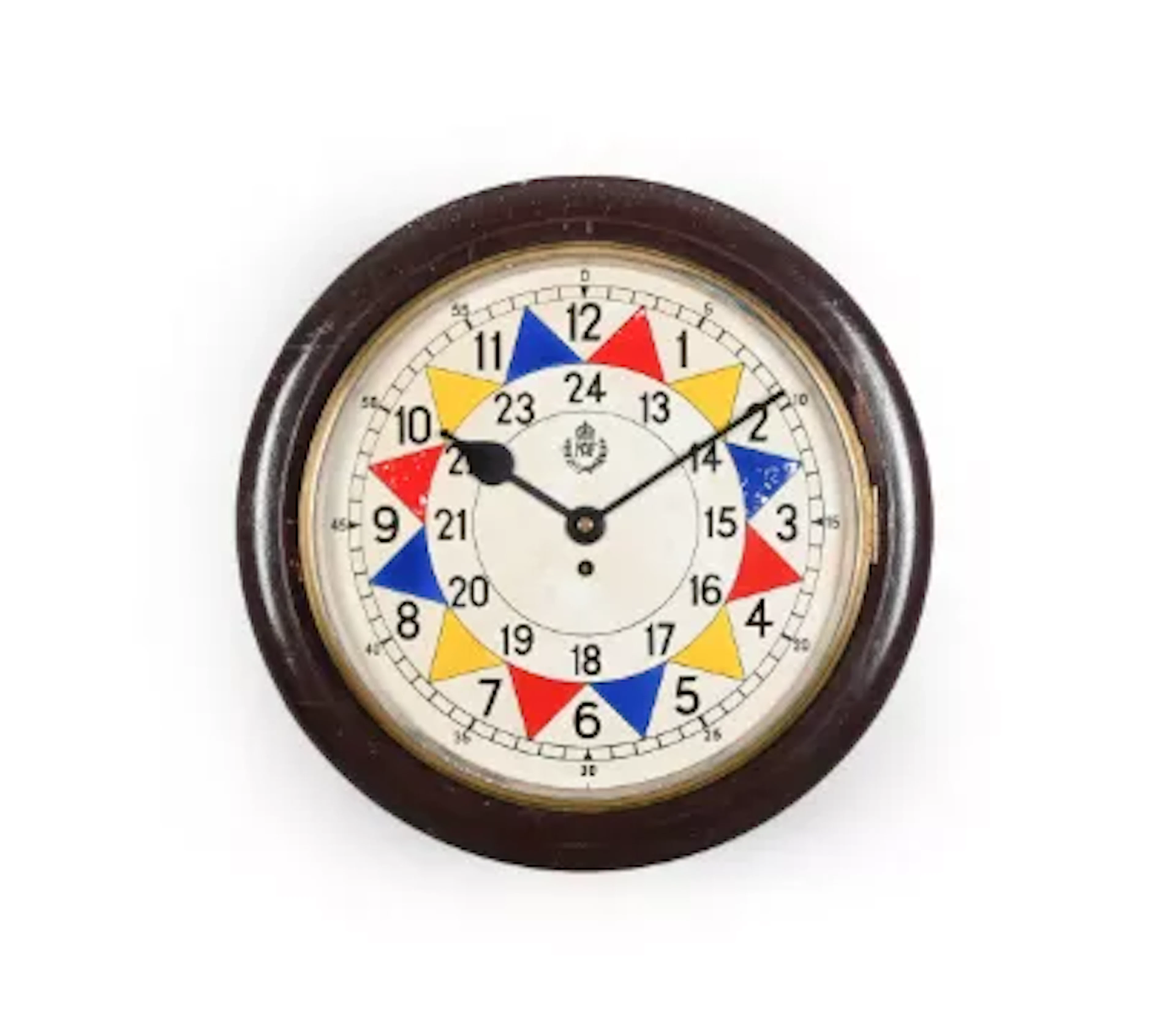 A RARE WWII RAF OPERATIONS ROOM TYPE 1 ‘SECTOR’ FUSEE WALL TIMEPIECE