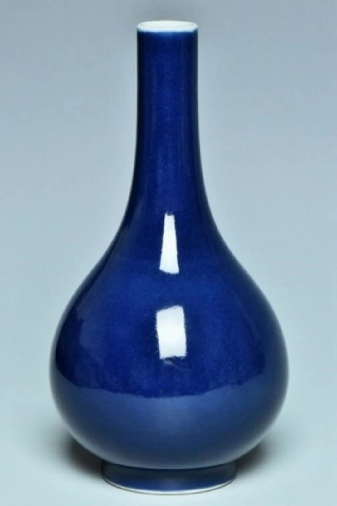 A BLUE GLAZED VASE QIANLONG MARK AND PERIOD