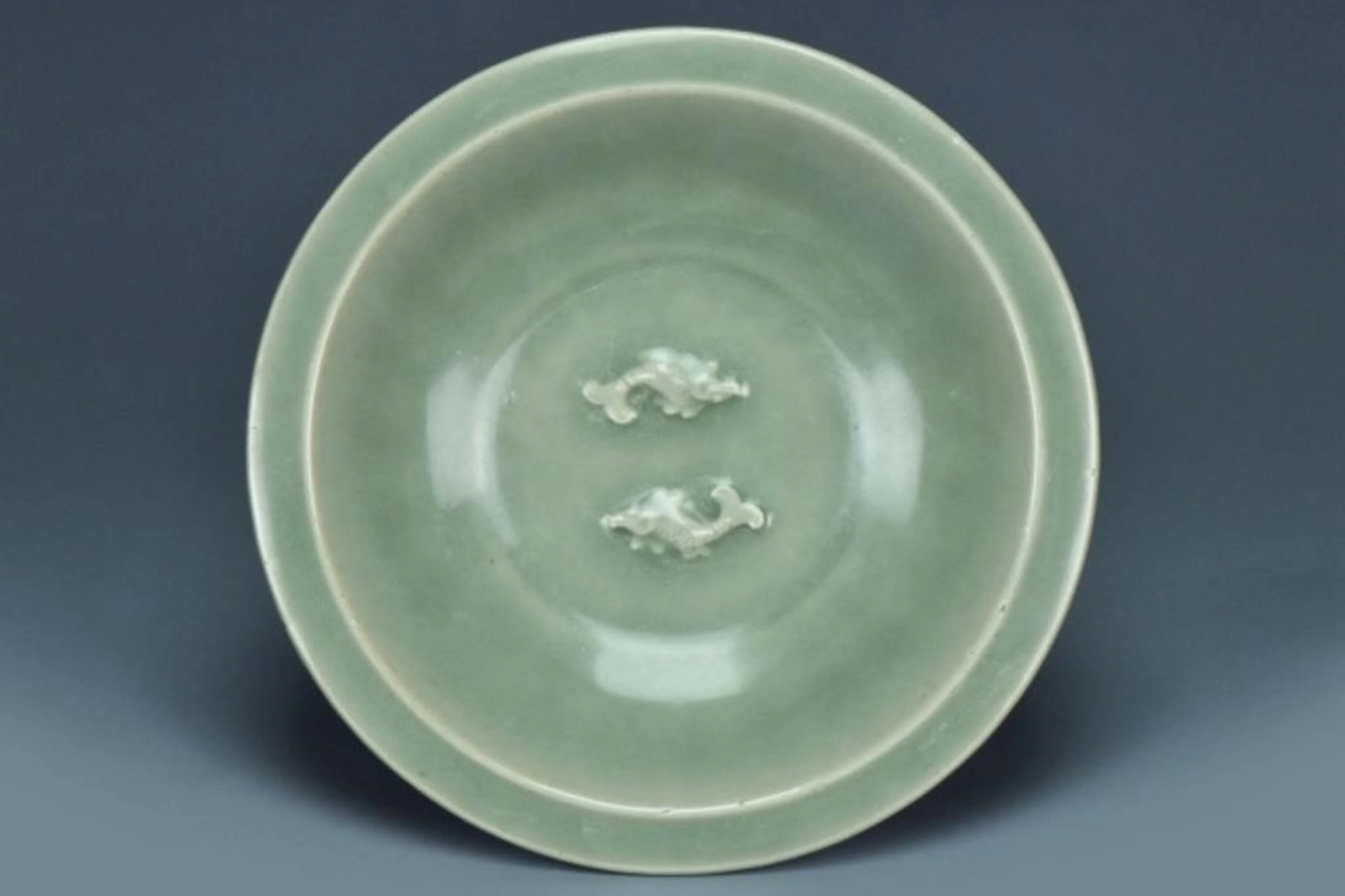 A LONGQUAN CELADON TWIN FISH DISH