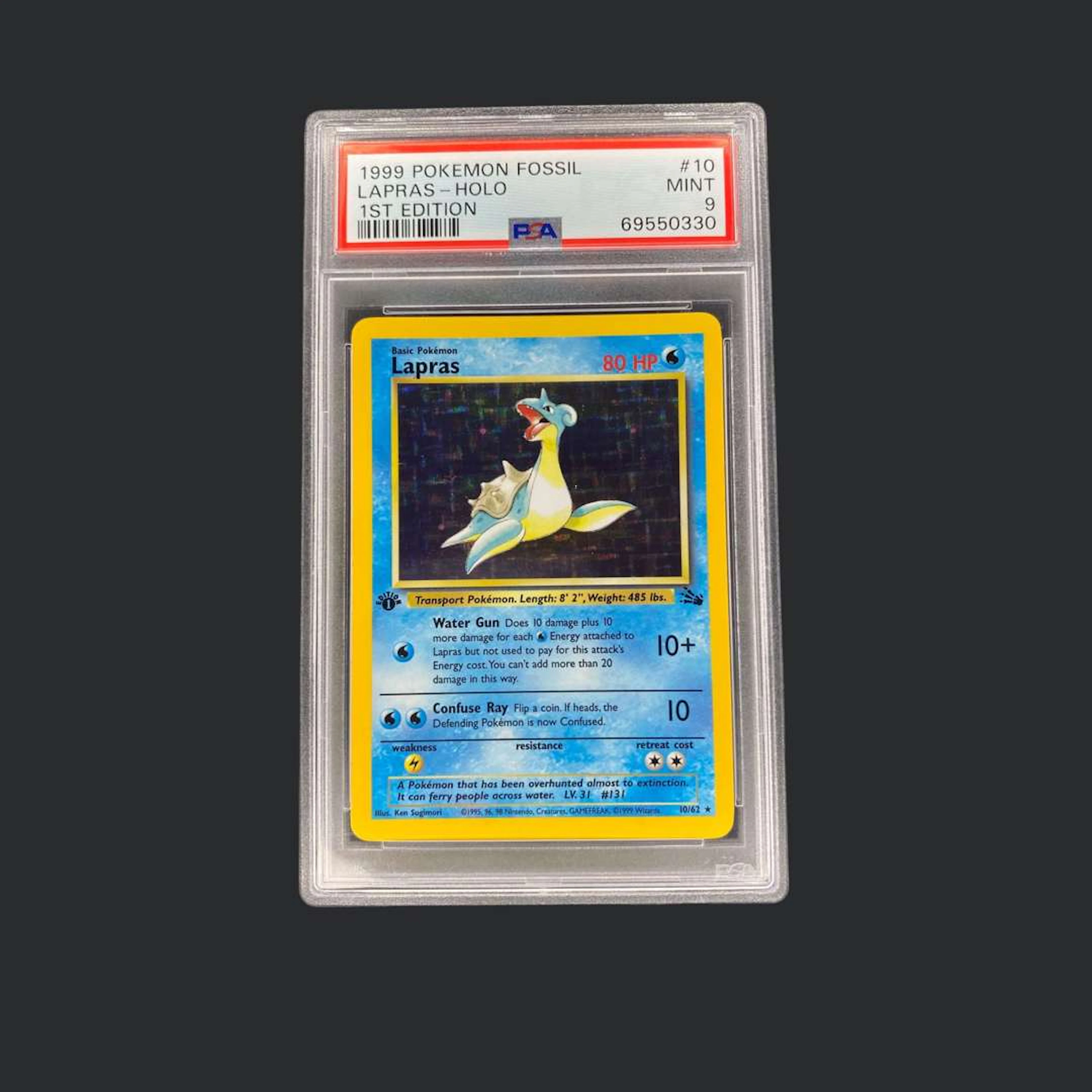 Pokémon: Lapras Fossil 1st Edition PSA 9