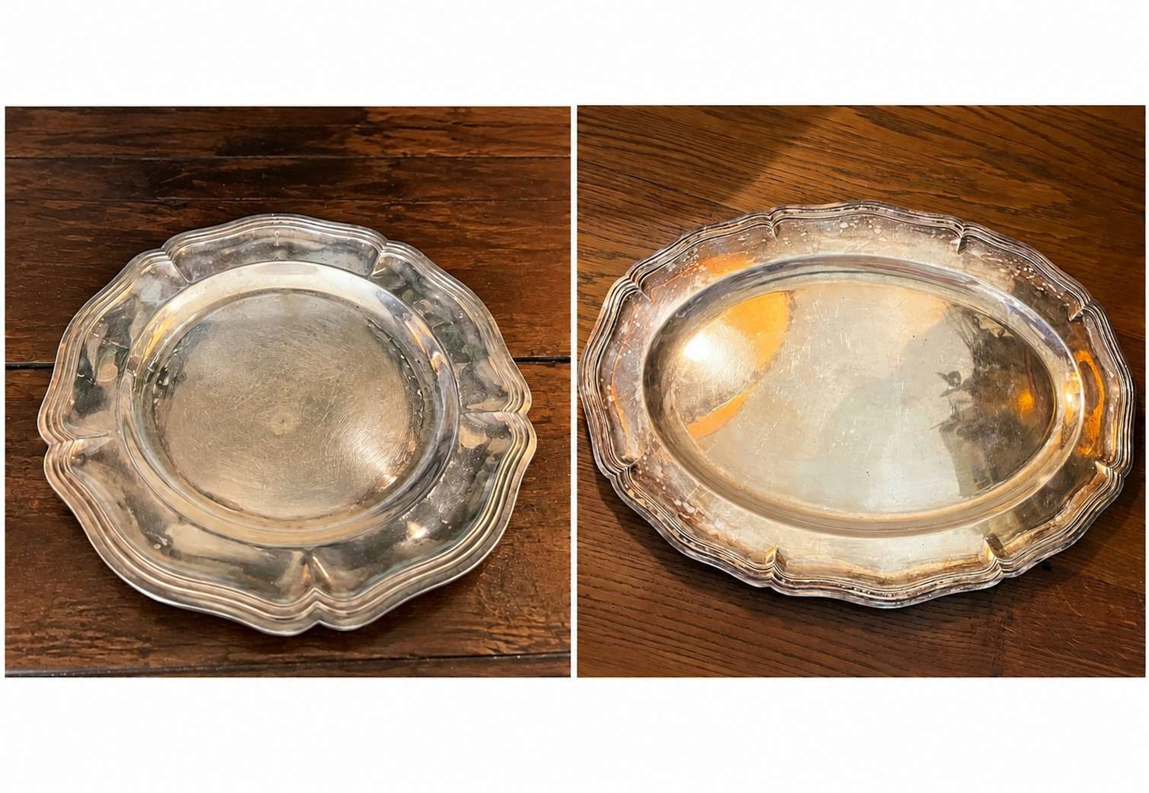 CHRISTOFLE, Two silver-coloured metal trays