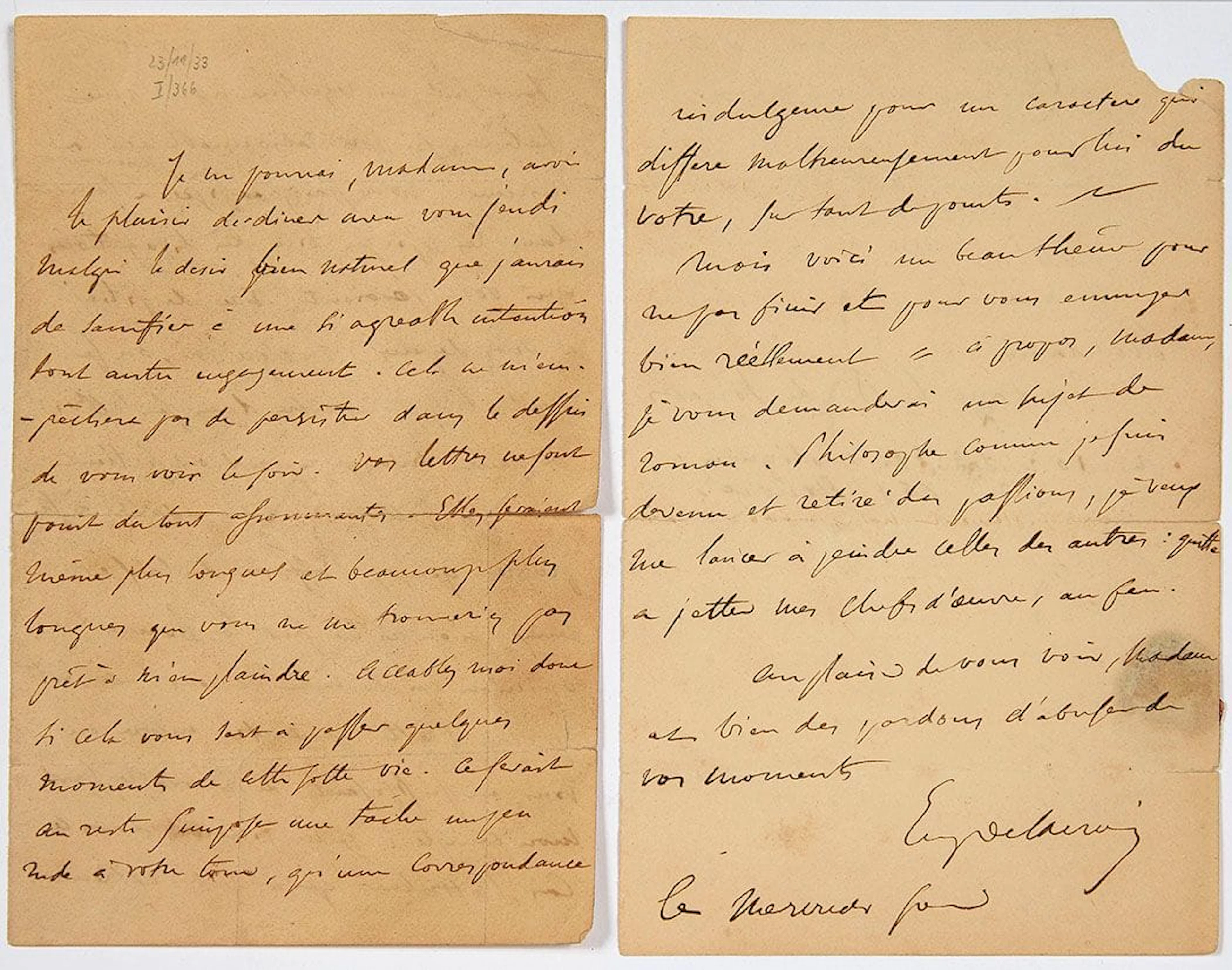 DELACROIX Eugène (1798-1863). - Lot 312