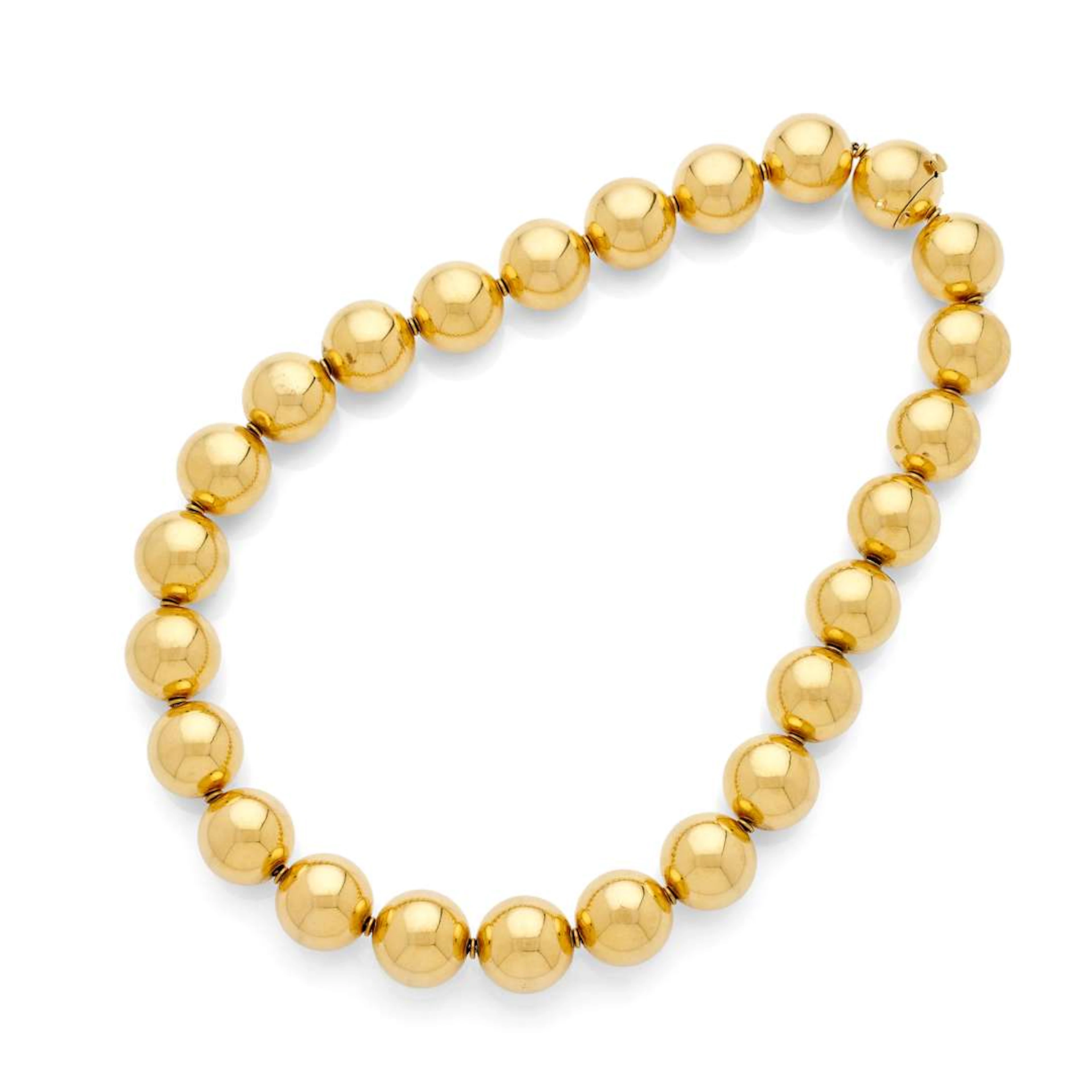 “GOLDEN PEARLS” NECKLACE, 18-carat gold (750) French craftsmanship