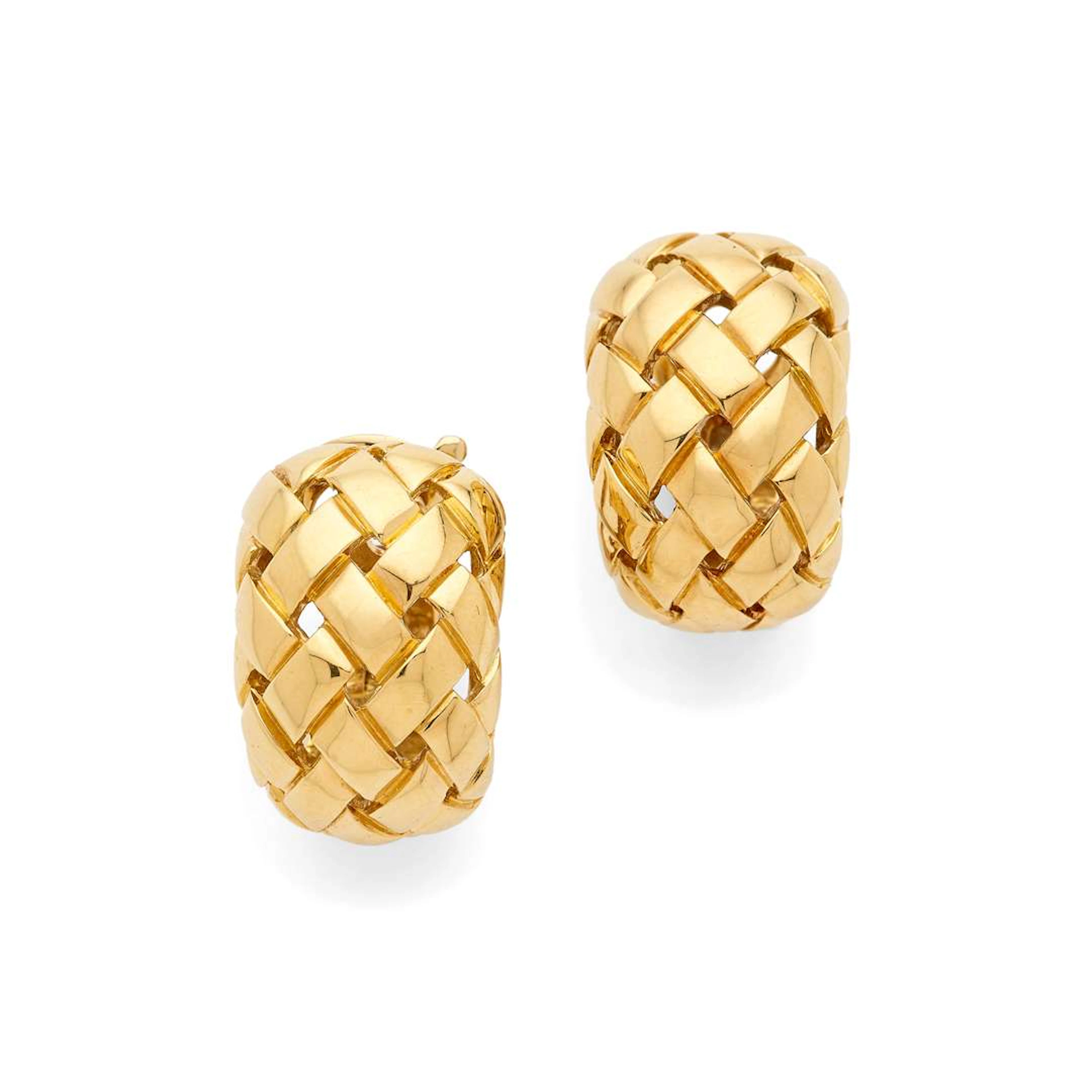 VAN CLEEF & ARPELS, Pair of “Braided” clip-on earrings