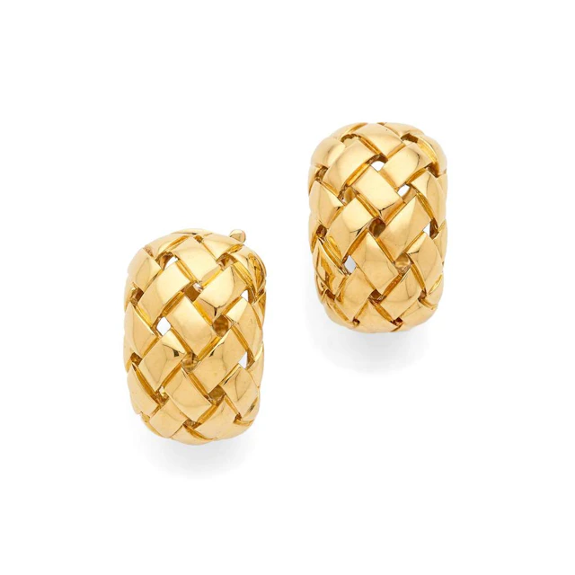 VAN CLEEF & ARPELS, Pair of “Braided” clip-on earrings