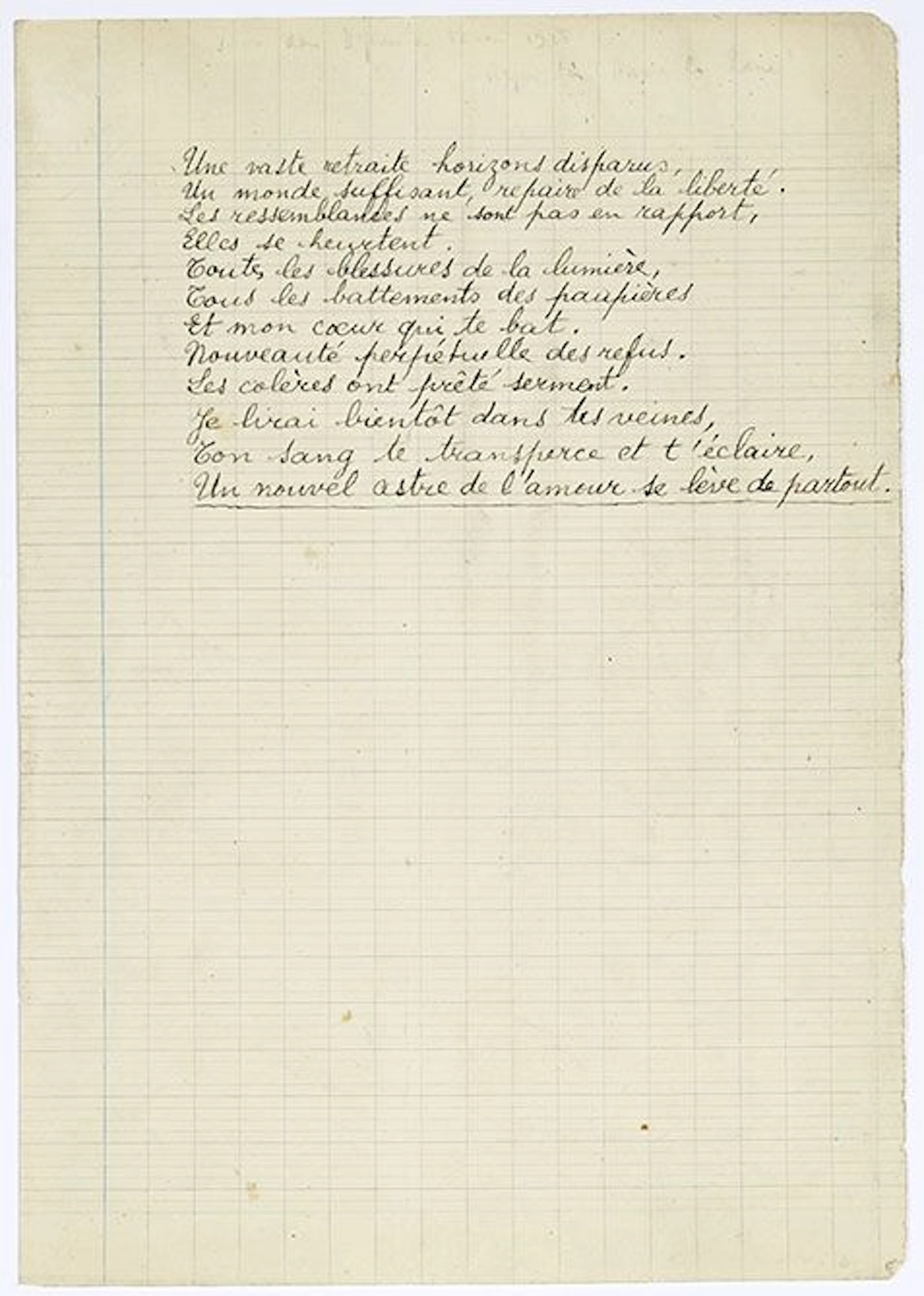 ÉLUARD Paul (1895-1952). autograph POEM, "Une vaste retraite - Lot 585