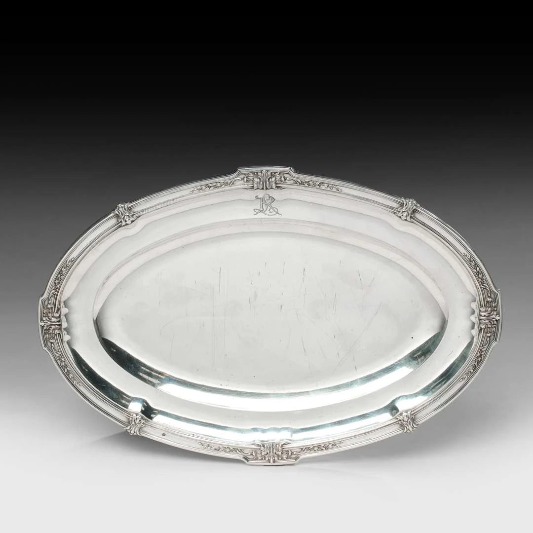 HÉNIN & CO., Oval silver dish