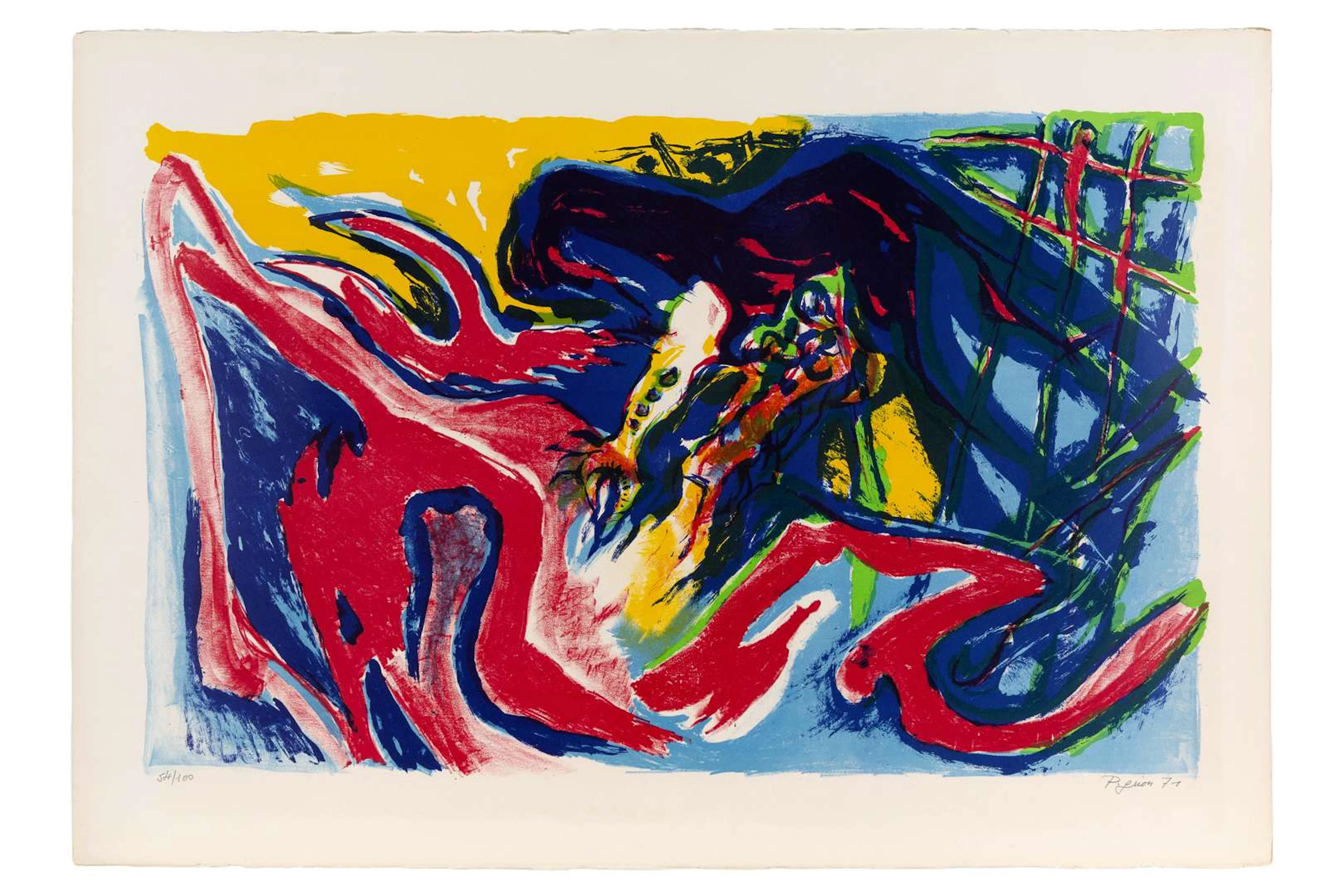 Edouard Pignon (1905–1993), The Great Cockfight, 1971