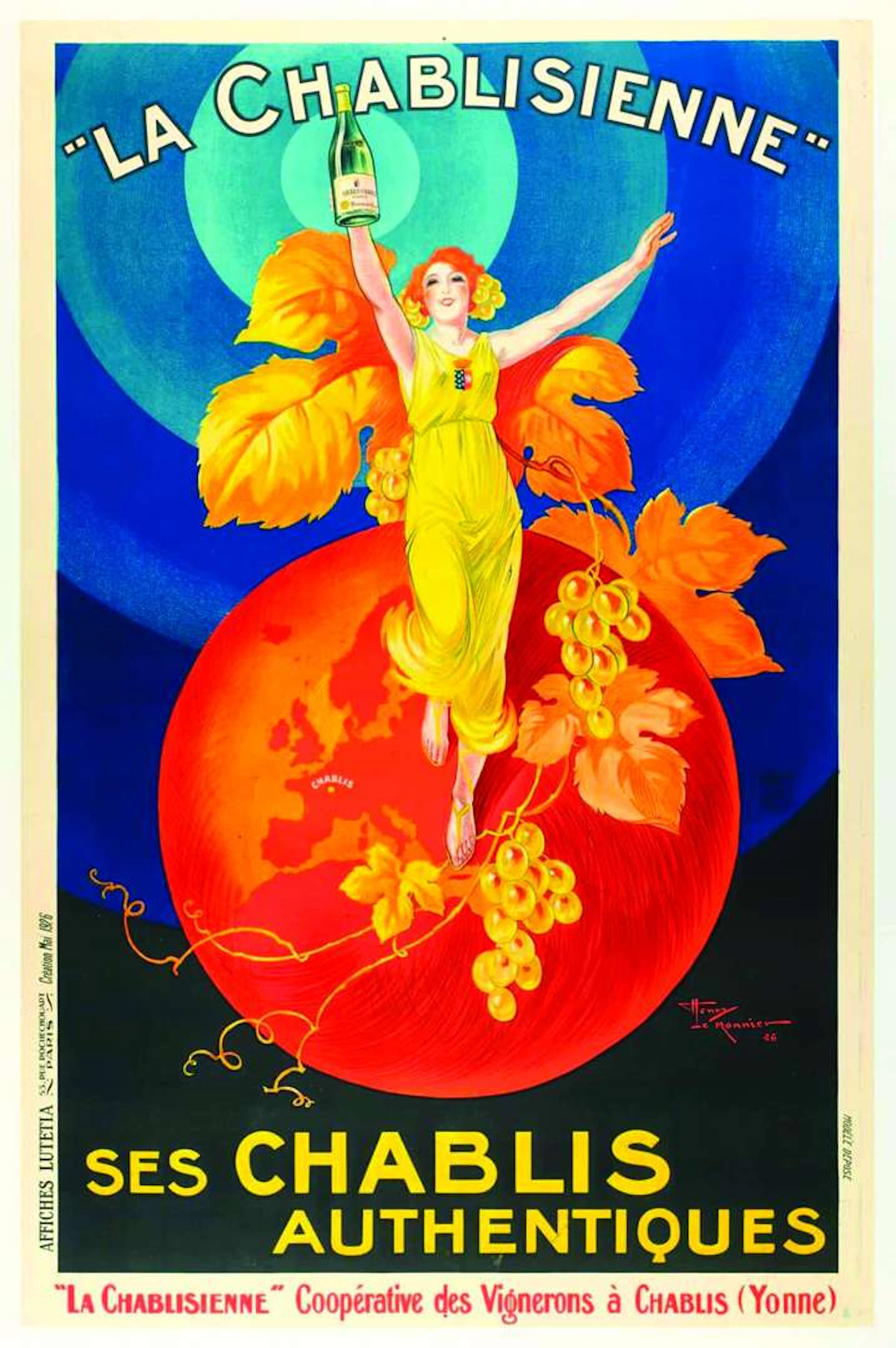 LITHOGRAPHIE AFFICHE LA CHABLISIENNE