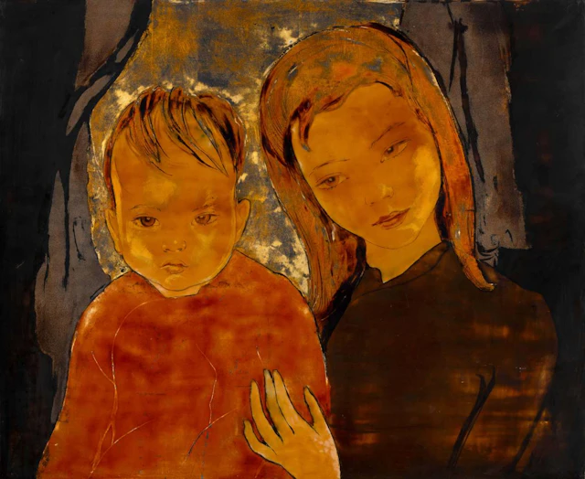 ALIX AYMÉ (1894 - 1989), Deux Enfants d'Asie ou Portrait d'un garçonnet