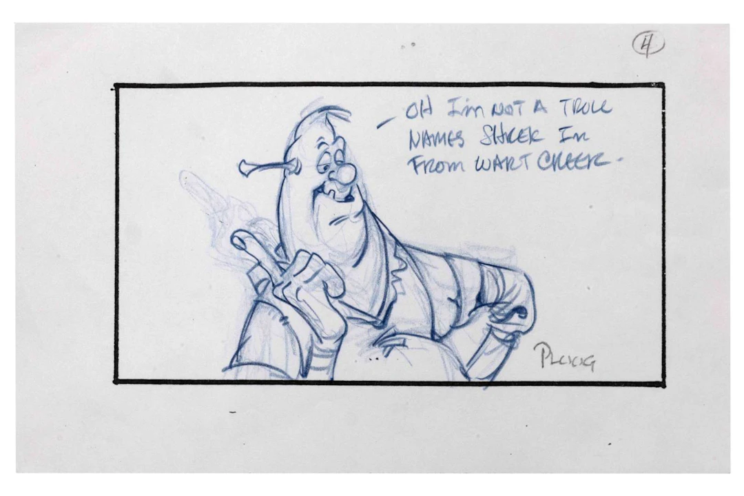 SHREK, Pencil sketch. Artist: Mike Ploog / Studio: DreamWorks Animation