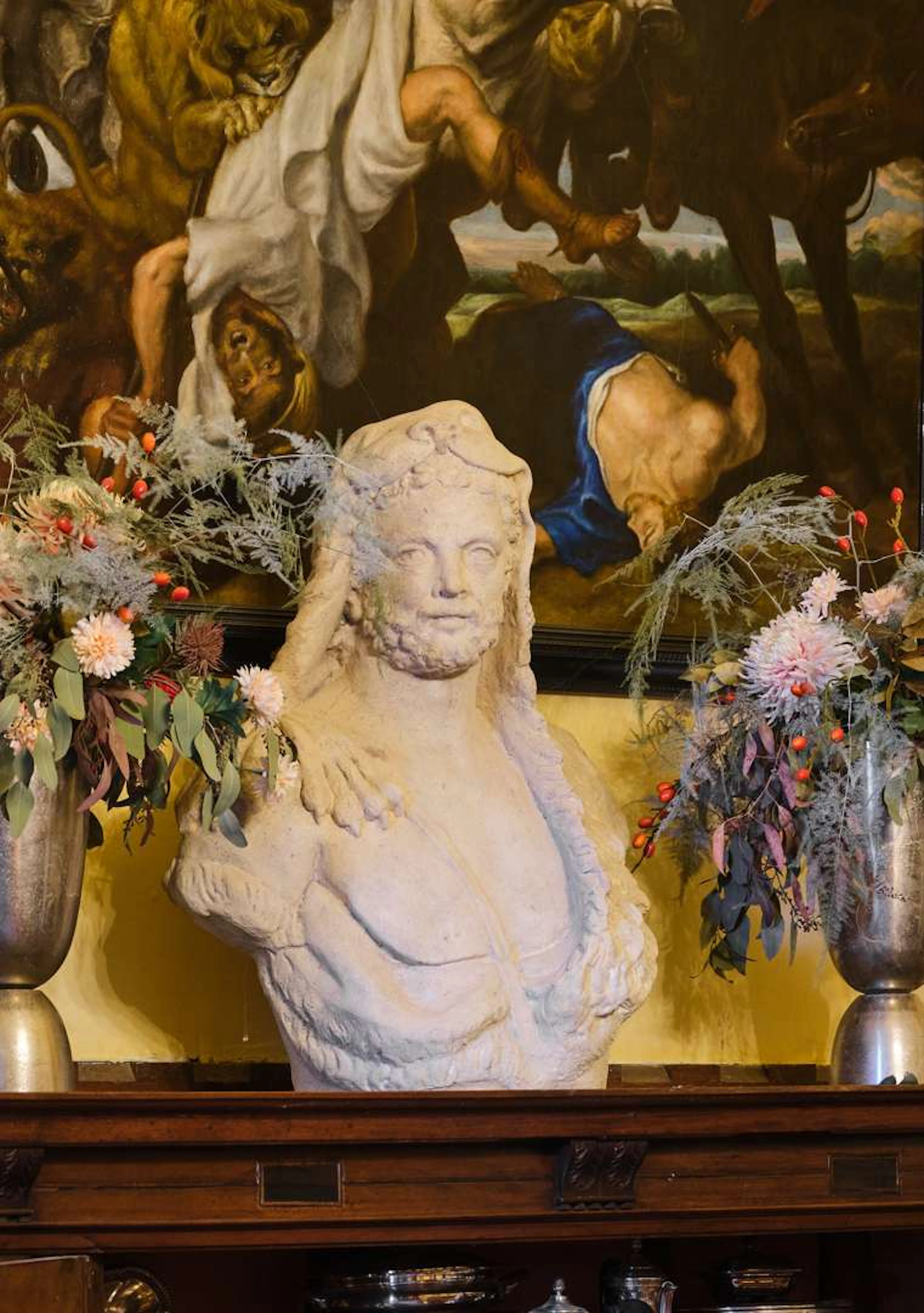 Hercules, Bust made of imitation reconstituted stone