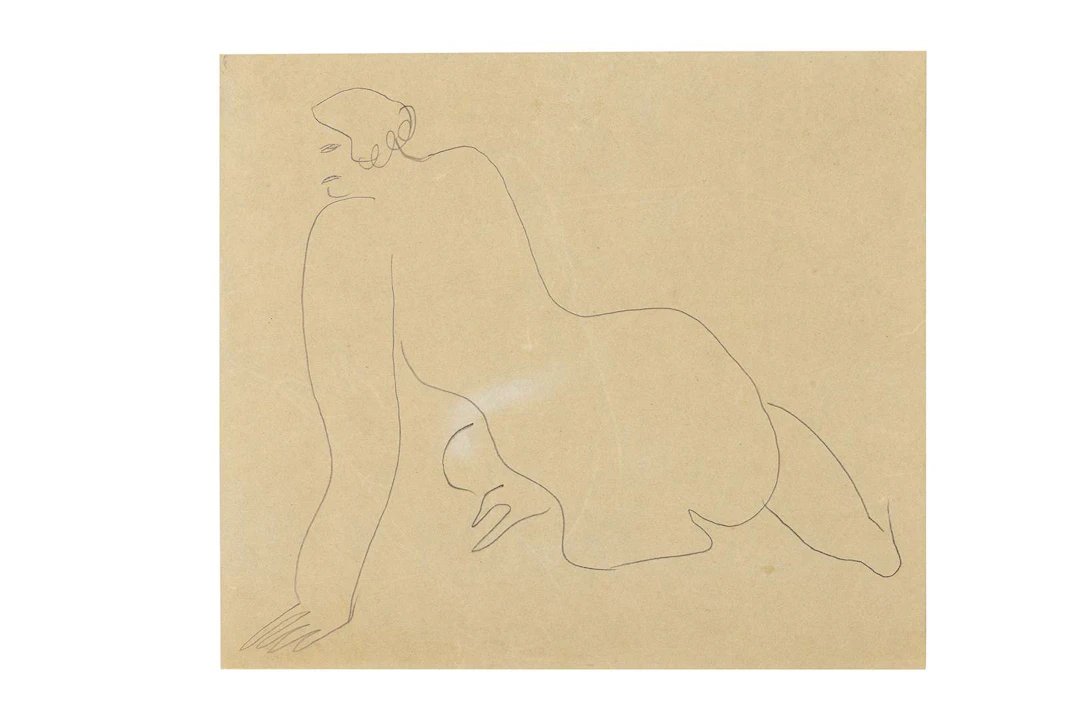SANYU 常玉 (1895 - 1966), Nu de dos, allongé sur le côté / Étude de