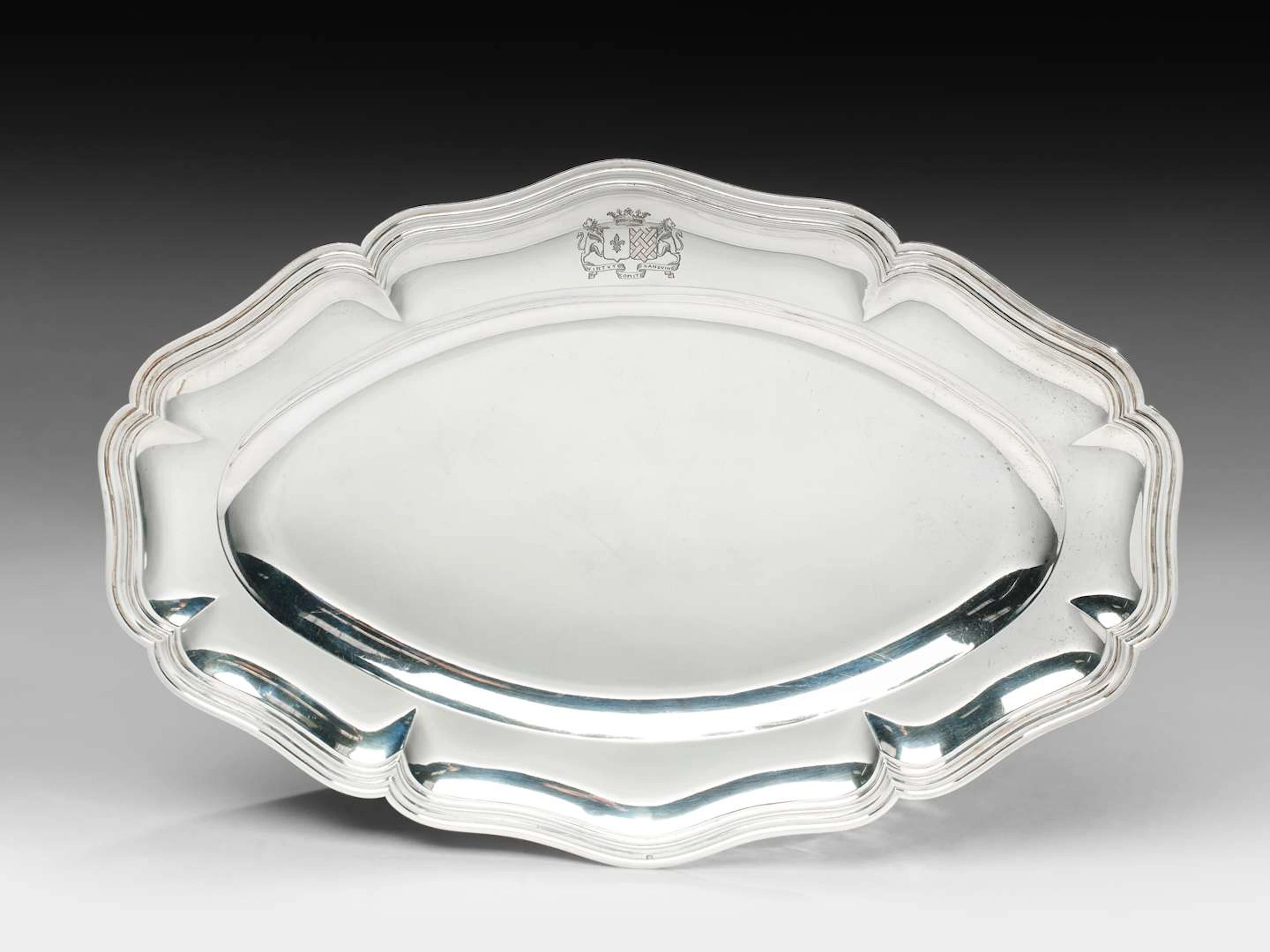 OVAL PLATE WITH COAT OF ARMS