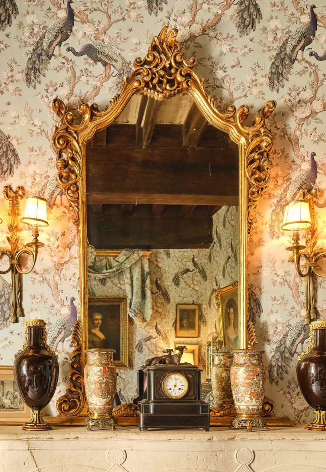 Mirror, carved from wood
