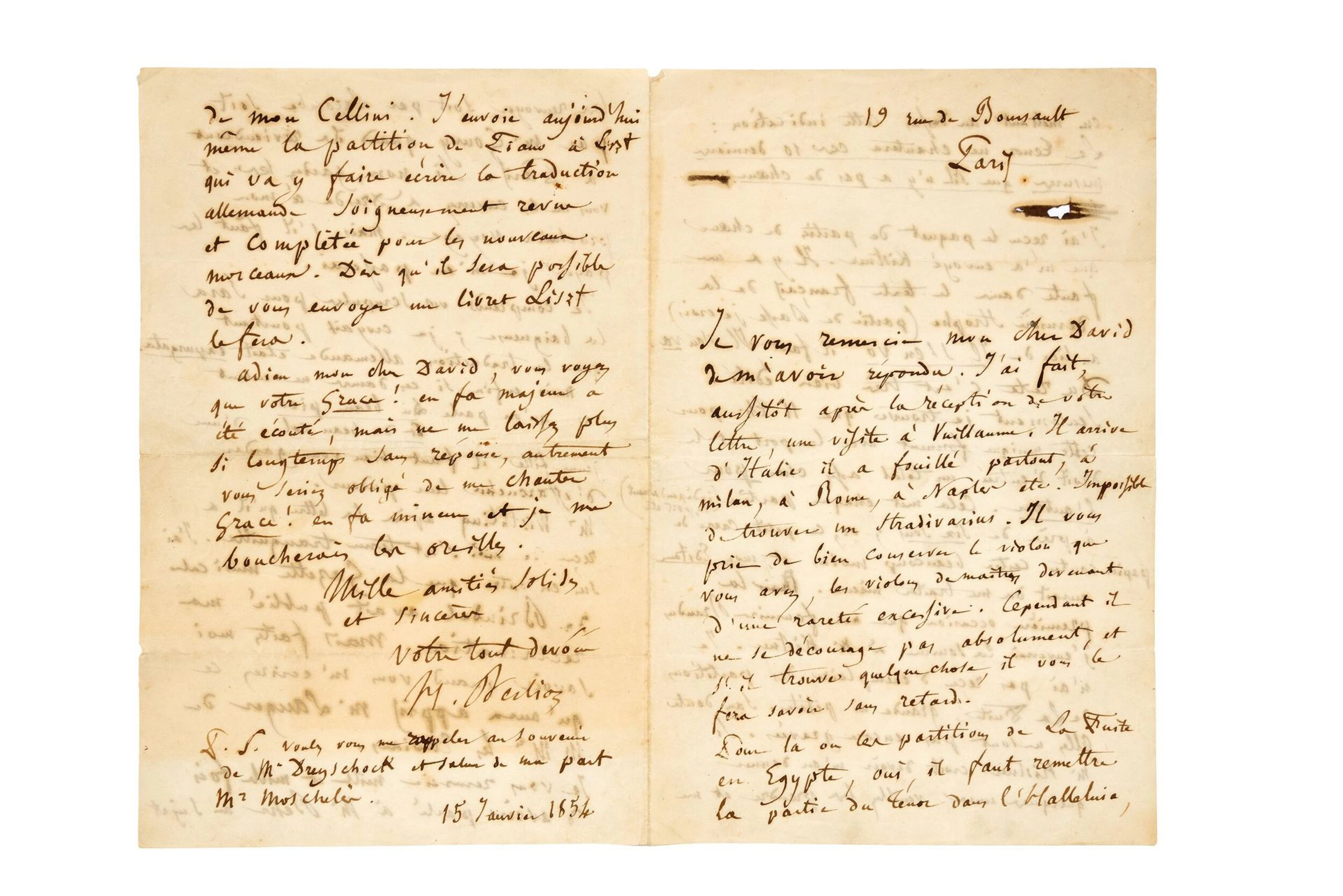 BERLIOZ Hector (1803-1869) - Lot 98