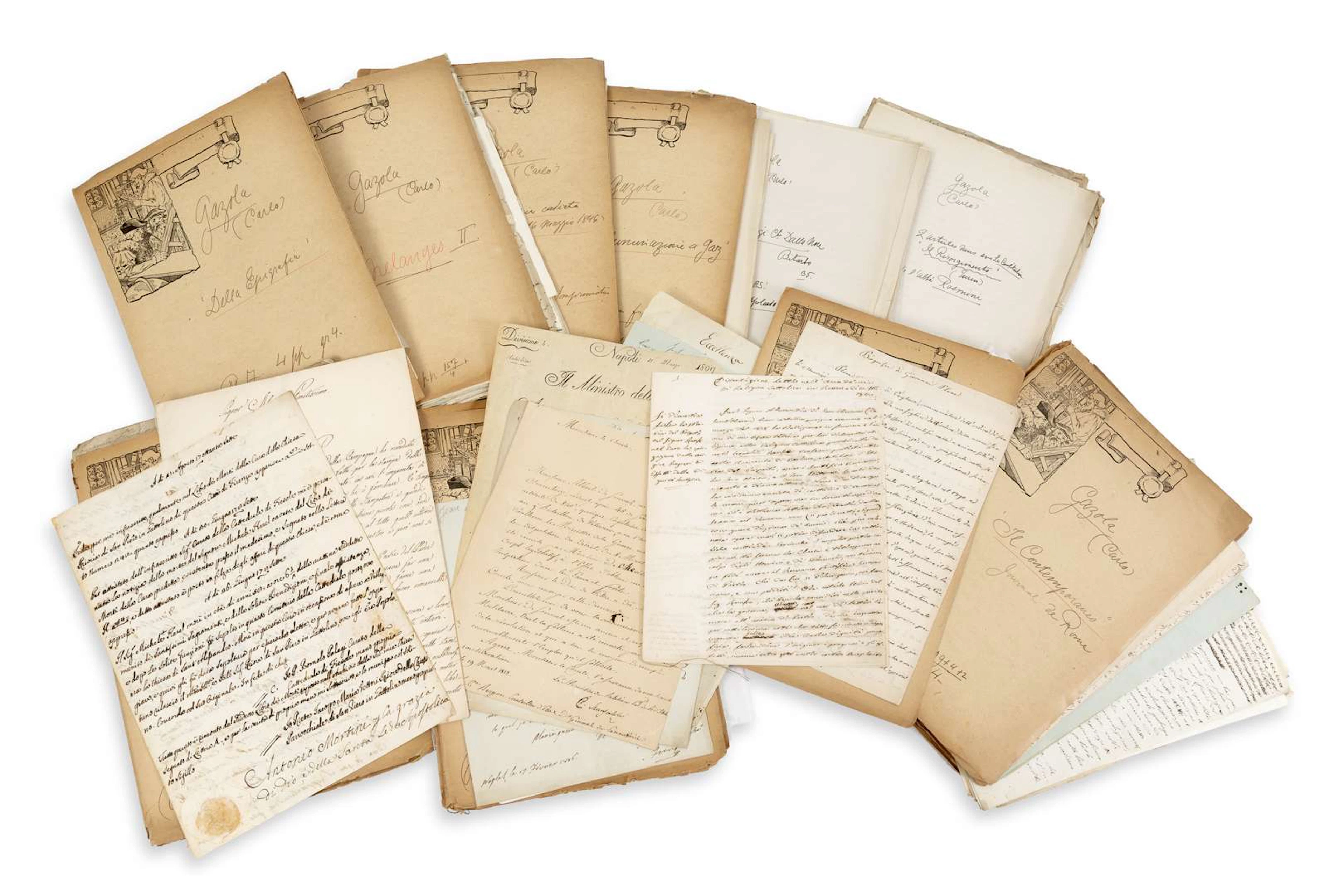 ITALY., A collection of documents relating to Italian public figures.