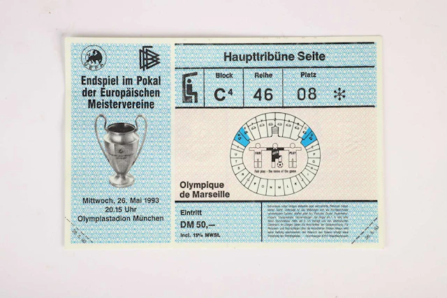 FOOTBALL Champions League 1993, Ticket