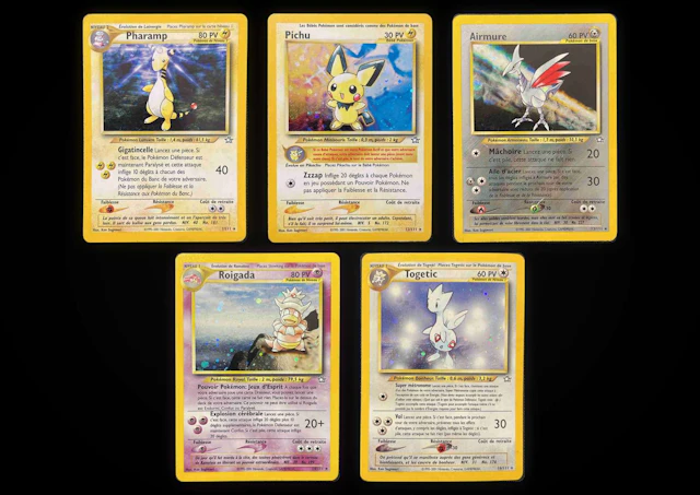 Pokémon: 5 Neo Genesis holographic cards